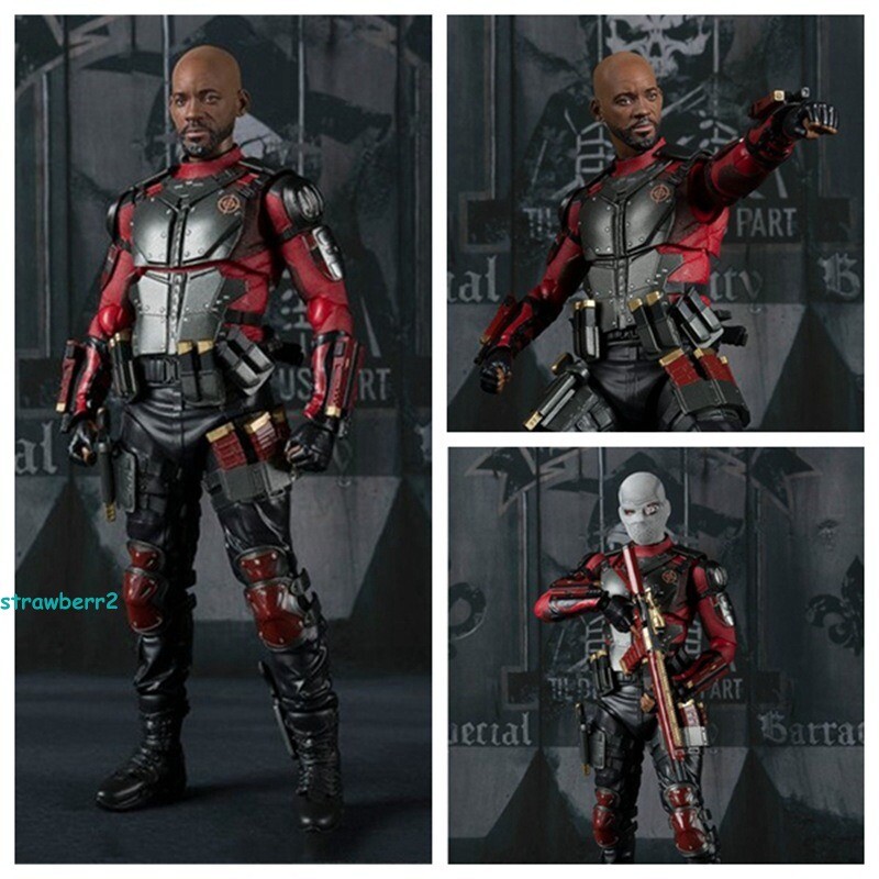 SHF Suicide Squad Deadshot 6in PVC Action Figure Model Statue Boxed Set Toy Gift