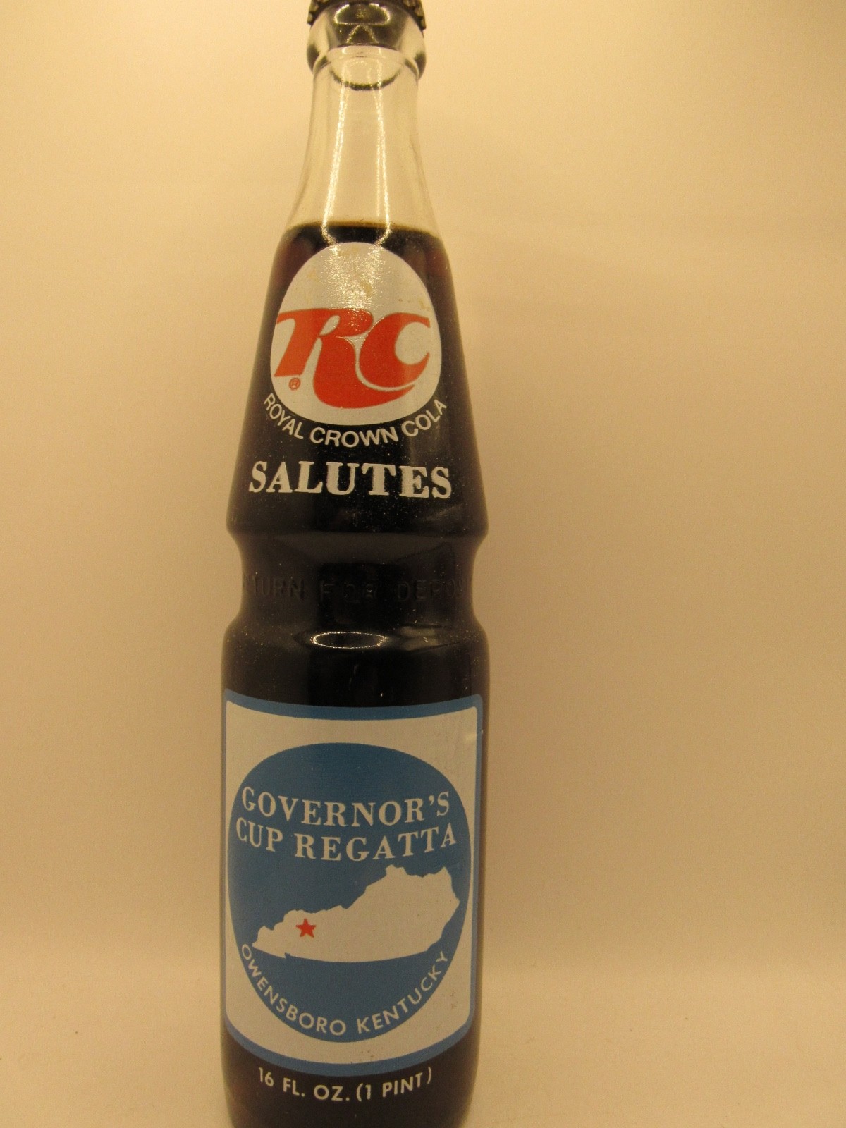 GOVERNOR\'S CUP REGATTA - RC Royal Crown Bottle - Owensboro, Kentucky - 1974