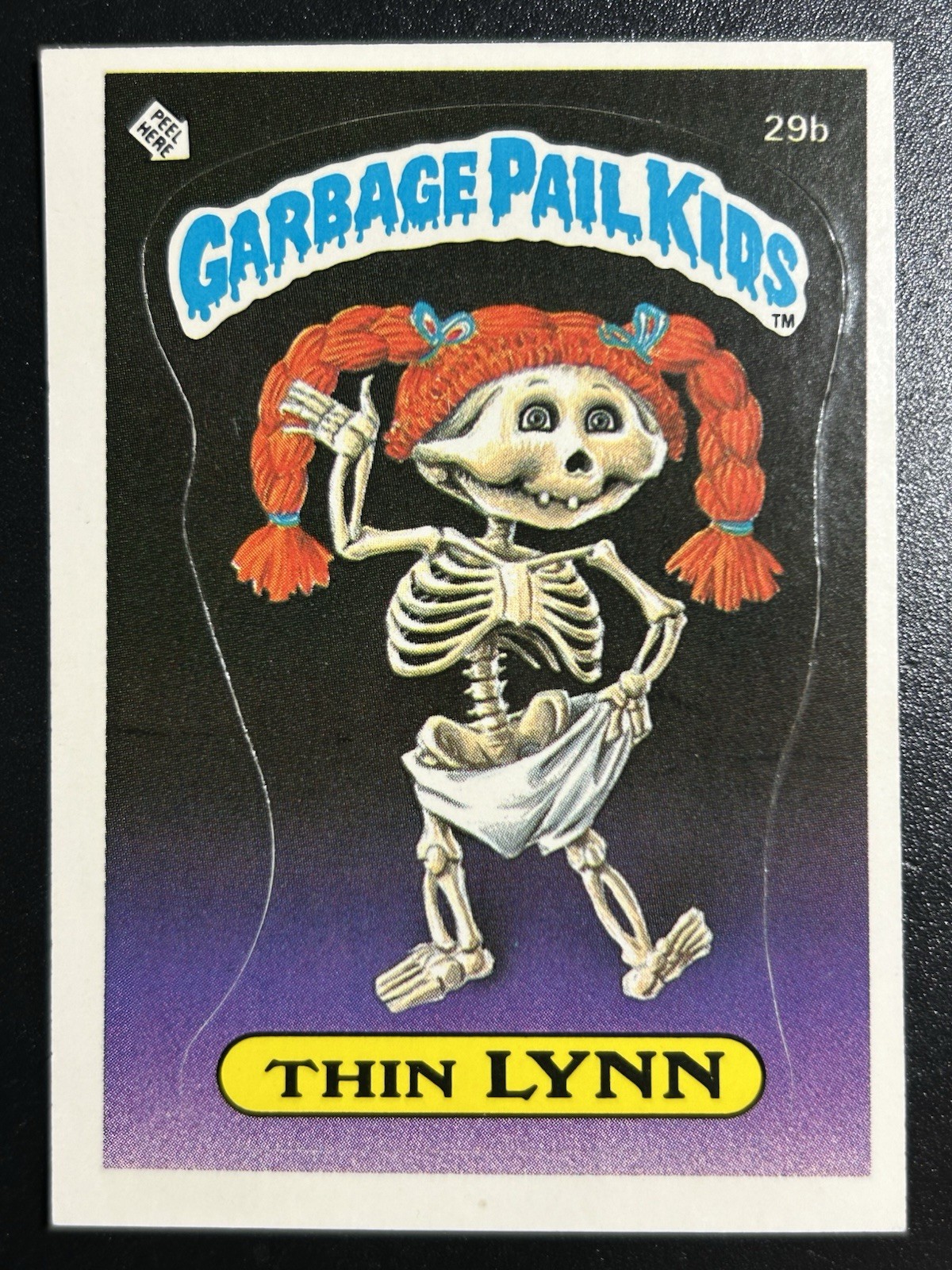 1985 Topps Garbage Pail Kids GPK Card First Series 1 OS1 Matte 29b Thin Lynn CL