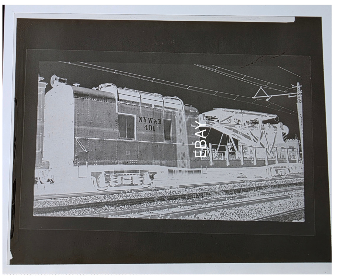 C. 1930s New York Westchester Boston RY #401 Wrecker Line Car Copy Negative