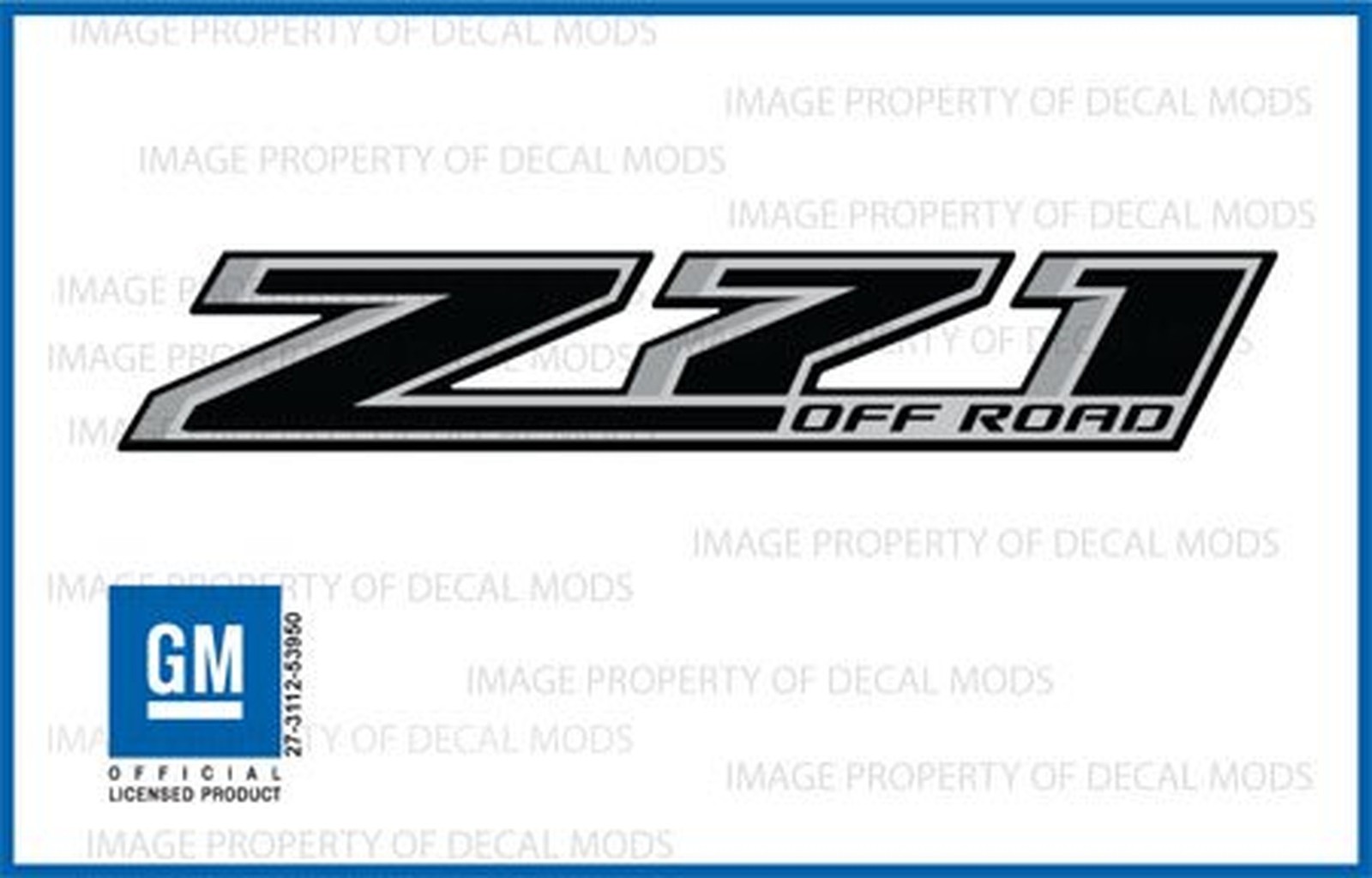 Decal Mods Z71 Offroad Truck Black & Gray Decals Stickers fits Chevy Silverad... Decal Mods Z71 Offroad Truck Black & Gray Decals Stickers fits Chevy Silverad...