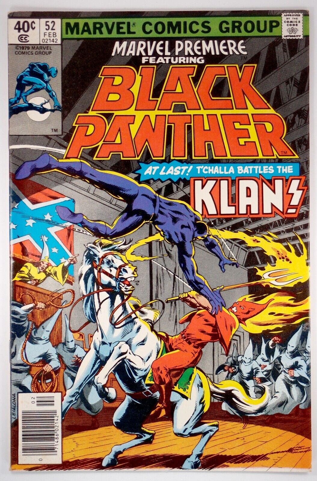 Black Panther vs KKK story arc, Marvel Prem. #52-#53 (key issues) 