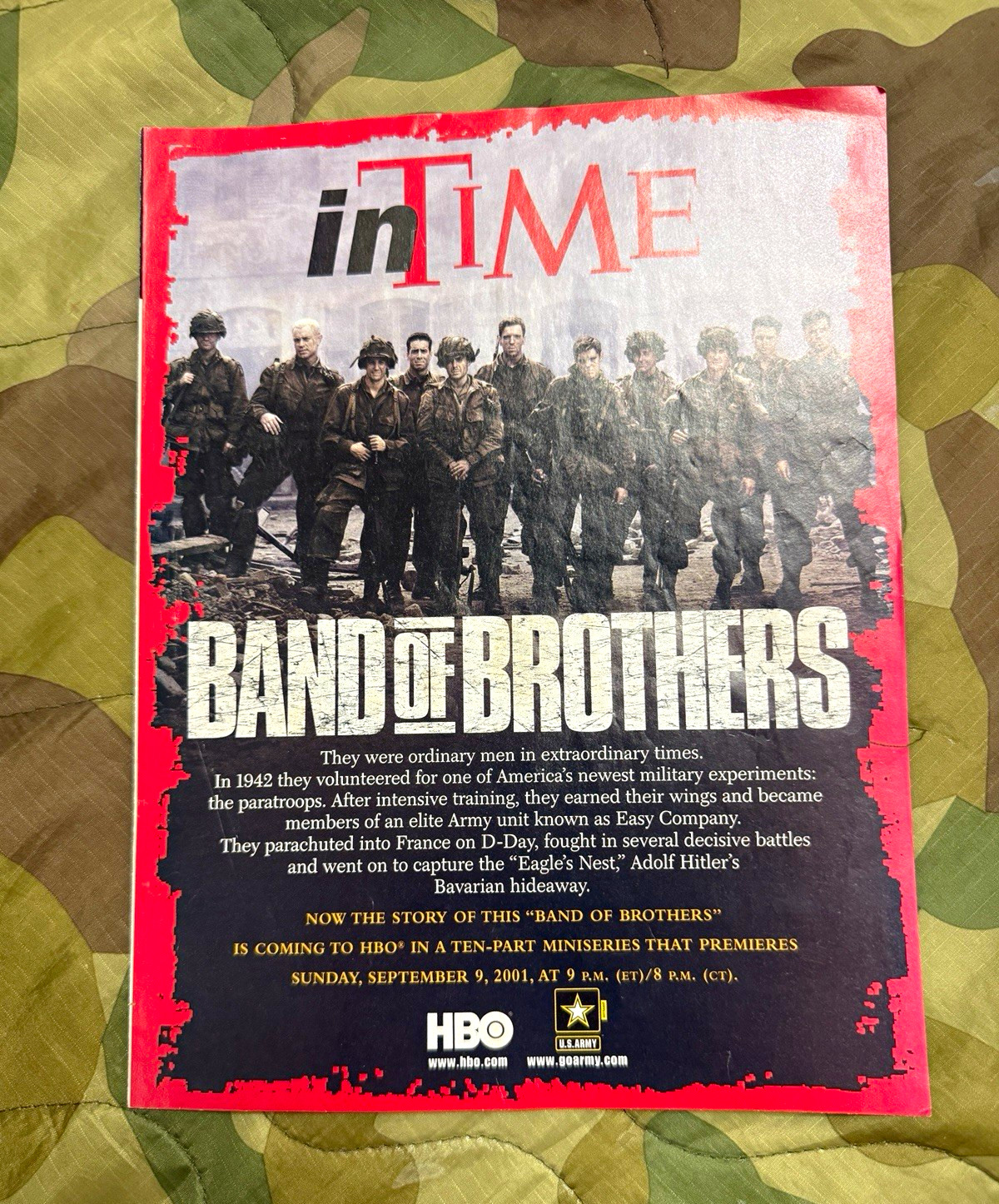 Band of Brothers Promotional Notebook Booklet