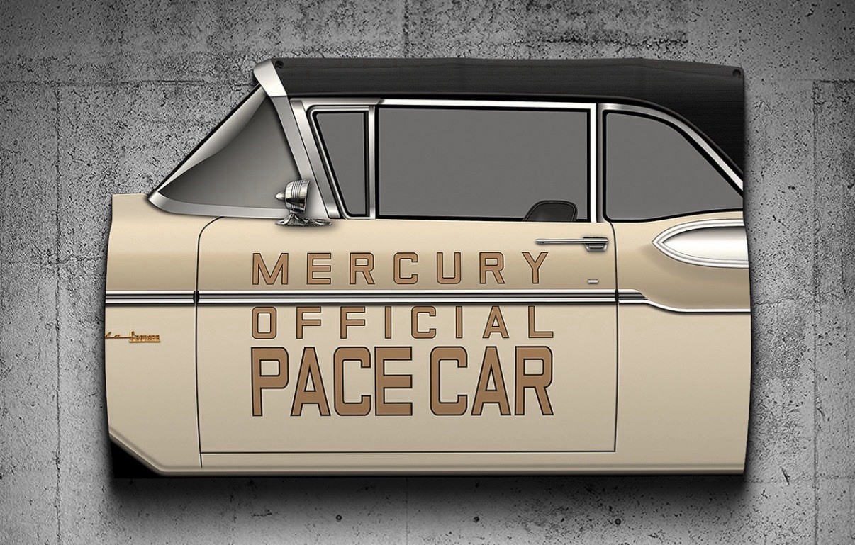 WOW 1957 Mercury Turnpike Cruiser Official Pace Car Door Style Sign
