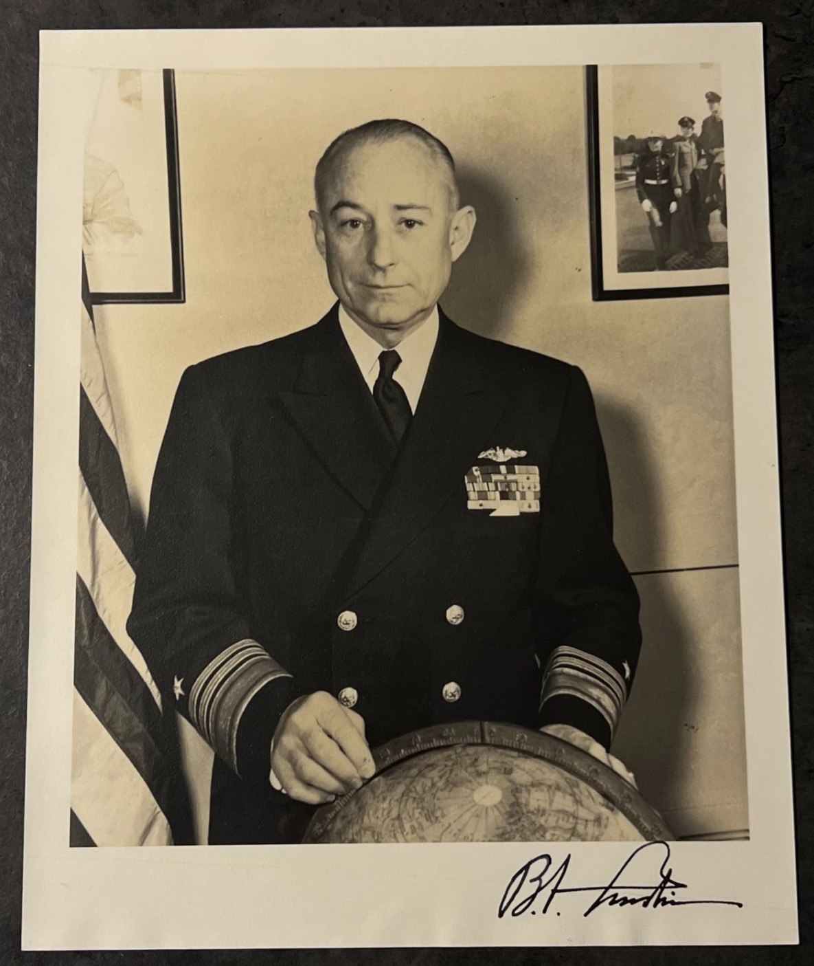 Vintage Signed Photo Vice Admiral Bernard L Austin US Navy Autograph
