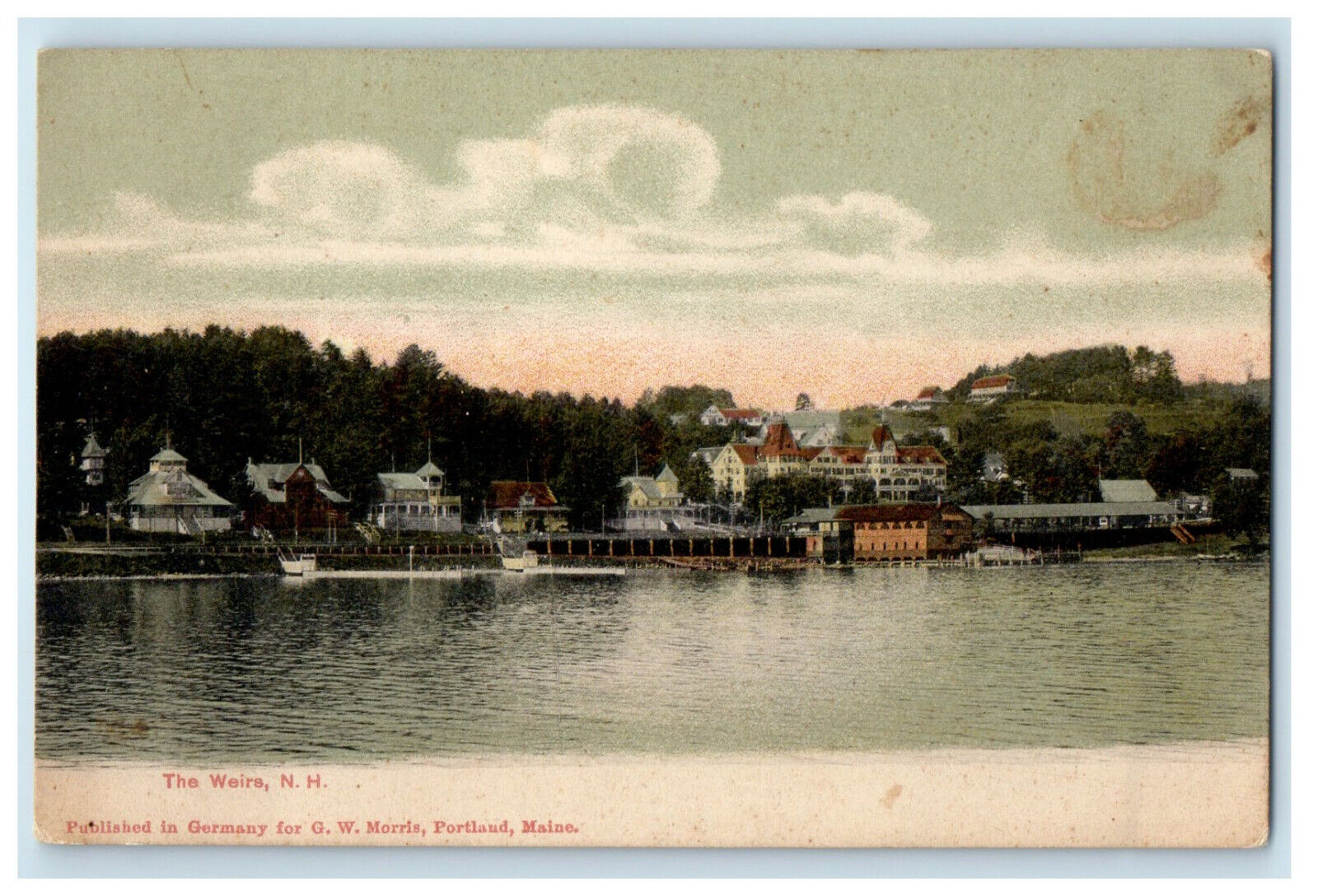 c1905 The Weirs, New Hampshire NH Antique Posted GW Morris Postcard