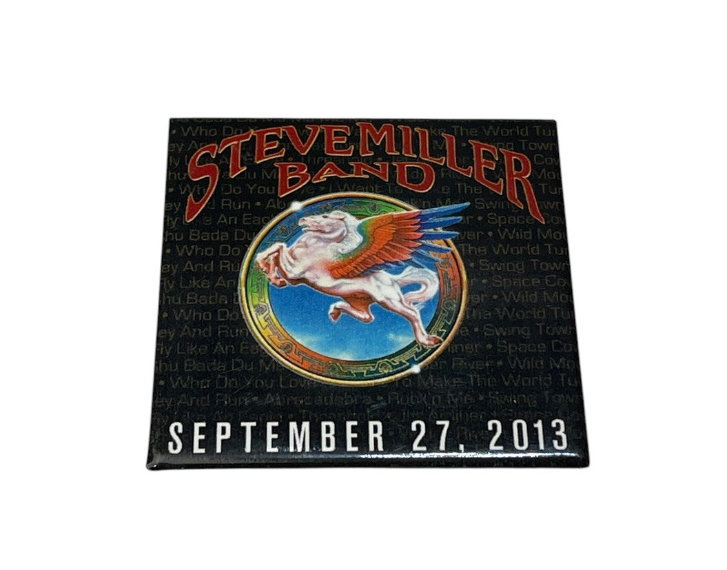 Steve Miller Band September 27, 2013 Collectible 2.5”x2.5” Square Promo Pin