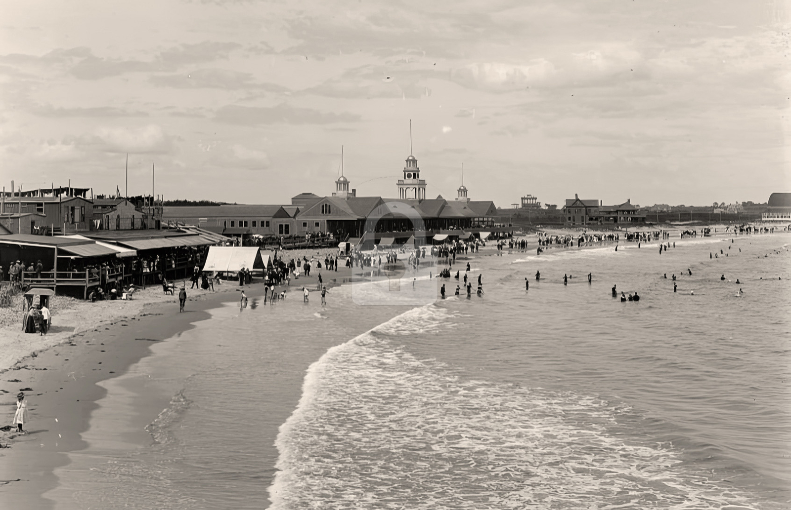 Narragansett Beach Narragansett Pier RI c1890s RPPC Photo Postcard COPY