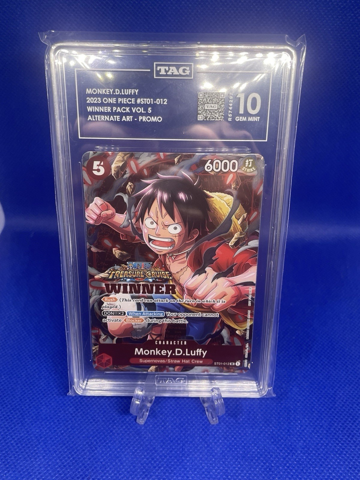 2023 One Piece Winner Pack Vol. 5 #ST01-012 Monkey D. Luffy TAG 10 2023 One Piece Winner Pack Vol. 5 #ST01-012 Monkey D. Luffy TAG 10