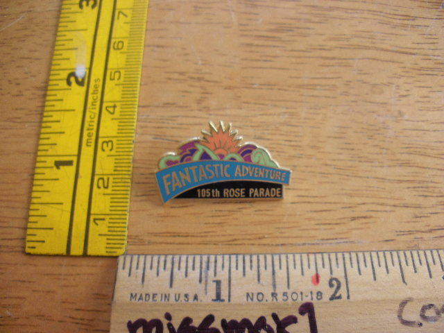 1980s pin tie tac Fantastic Adventure 105th Rose Parade pin vintage mini unique