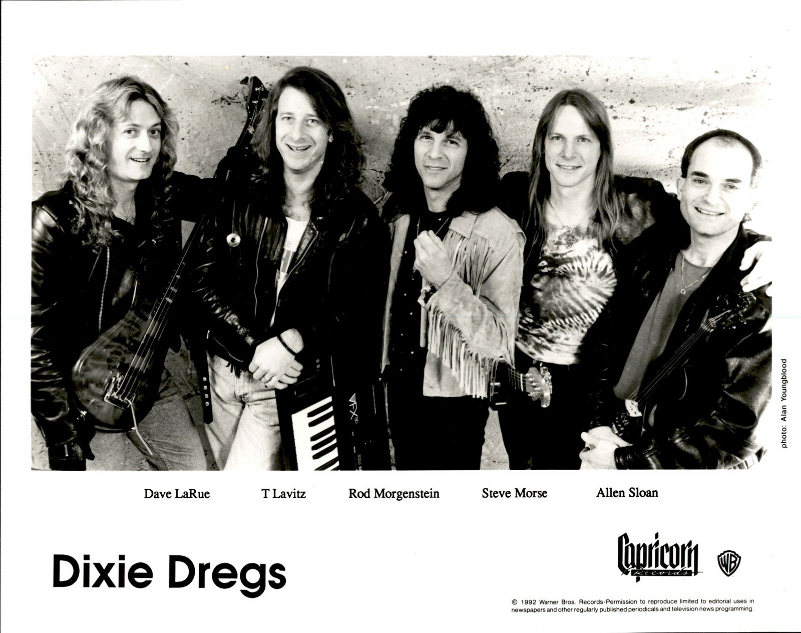 LG943 1992 Orig Alan Youngblood Photo DIXIE DREGS Dave LeRue Lavitz Morgenstein