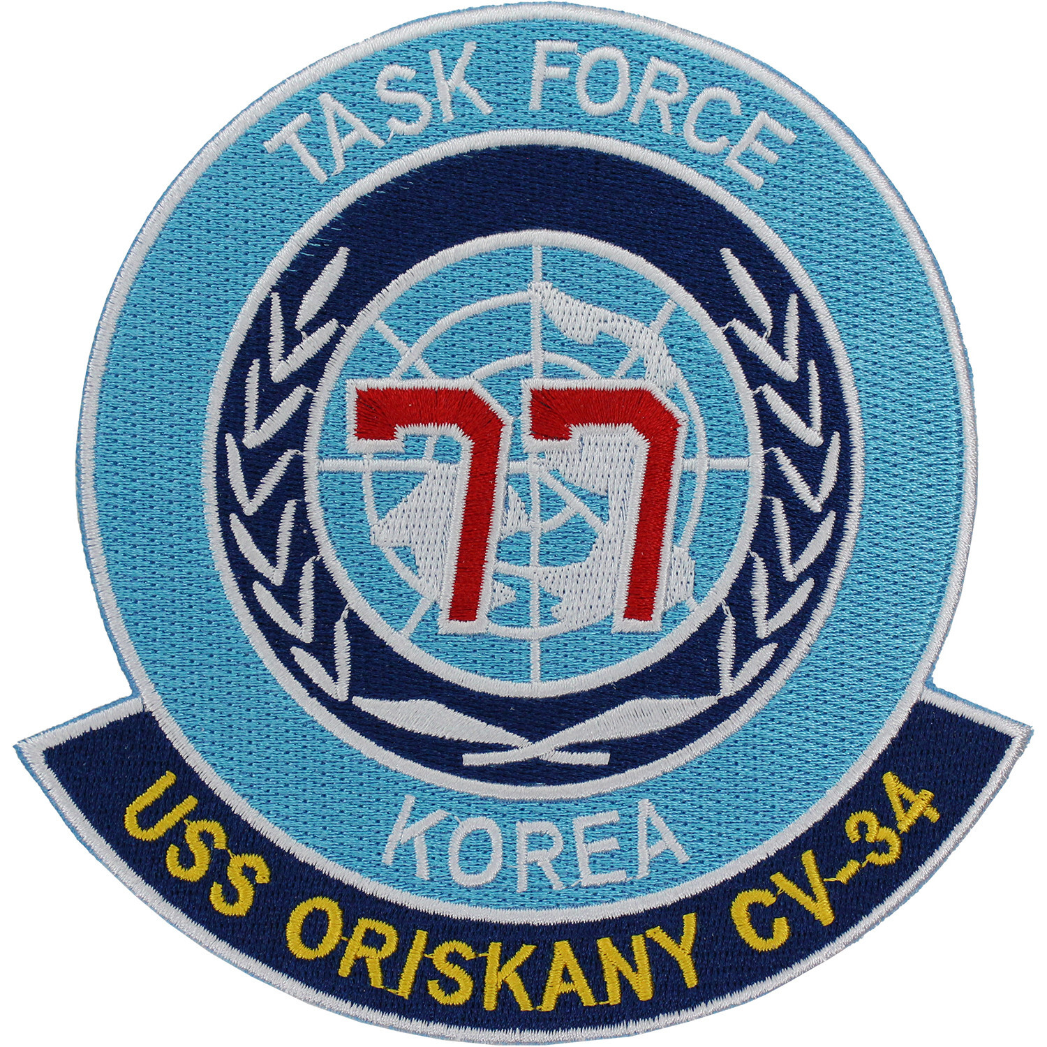 USS Oriskany CV-34 Task Force 77 Korea Patch (4 3/4 USS Oriskany CV-34 Task Force 77 Korea Patch (4 3/4