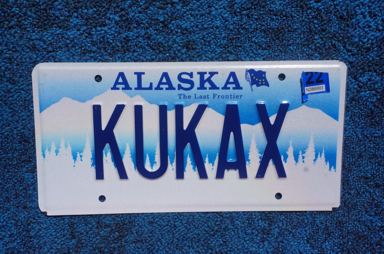 2022 Alaska Last Frontier Vanity License Plate - KUKAX = GRANDMOTHER