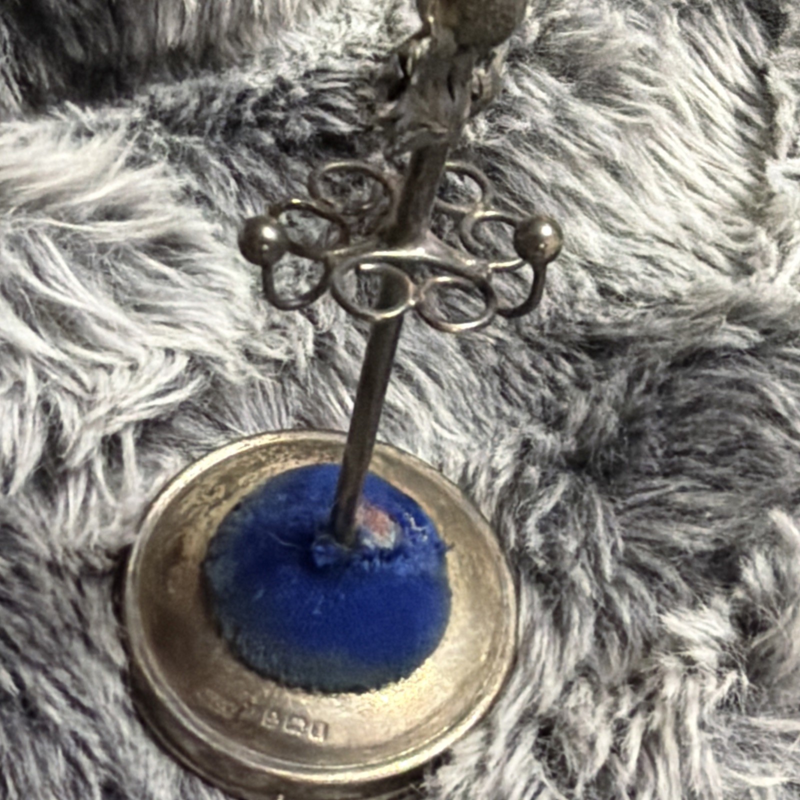 Antique 1905 Sterling Silver Hatpin Stand Thistle Crisford & Norris Birmingham