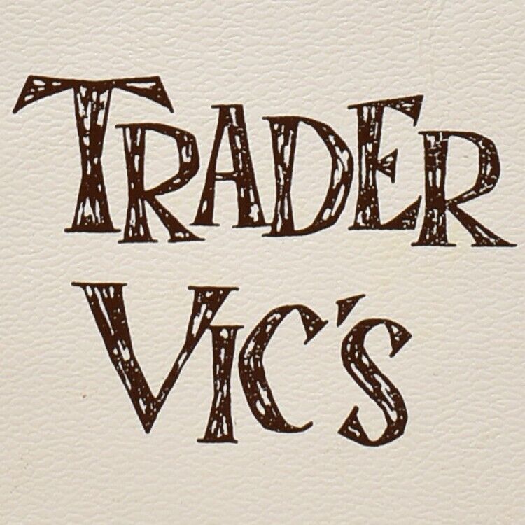Vintage 1970s Trader Vic's Wine List Menu
