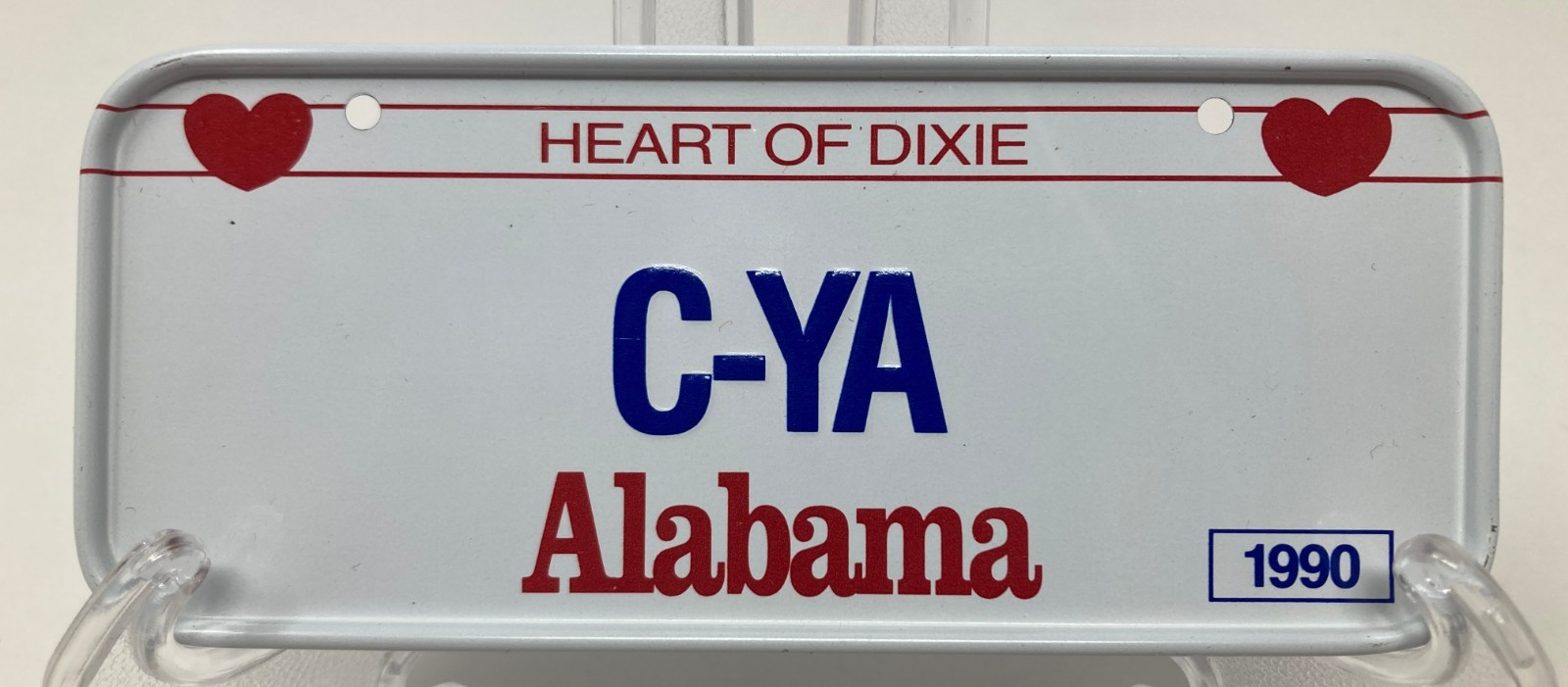 1990 POST Cereal Mini State License Bike Plate Choose State Metal Vintage Promo