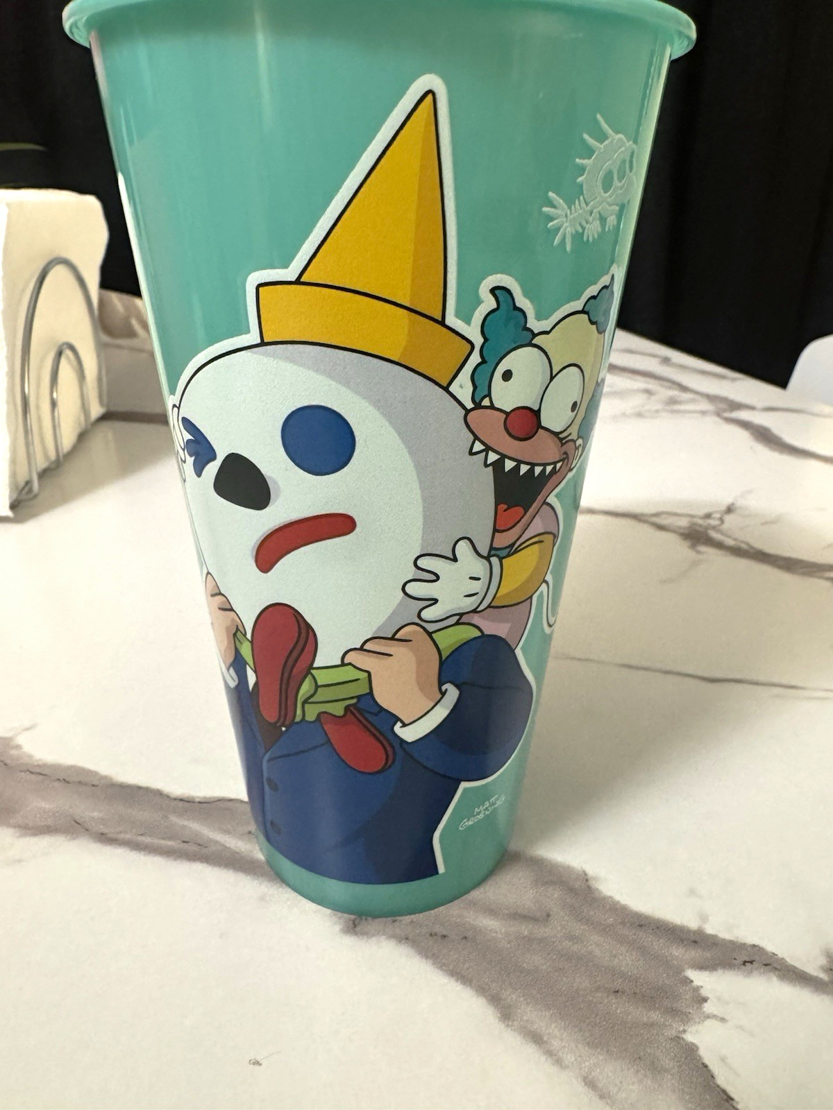 Jack in the Box 6 Cups The Simpsons Treehouse of Horror  glowing in the dark
