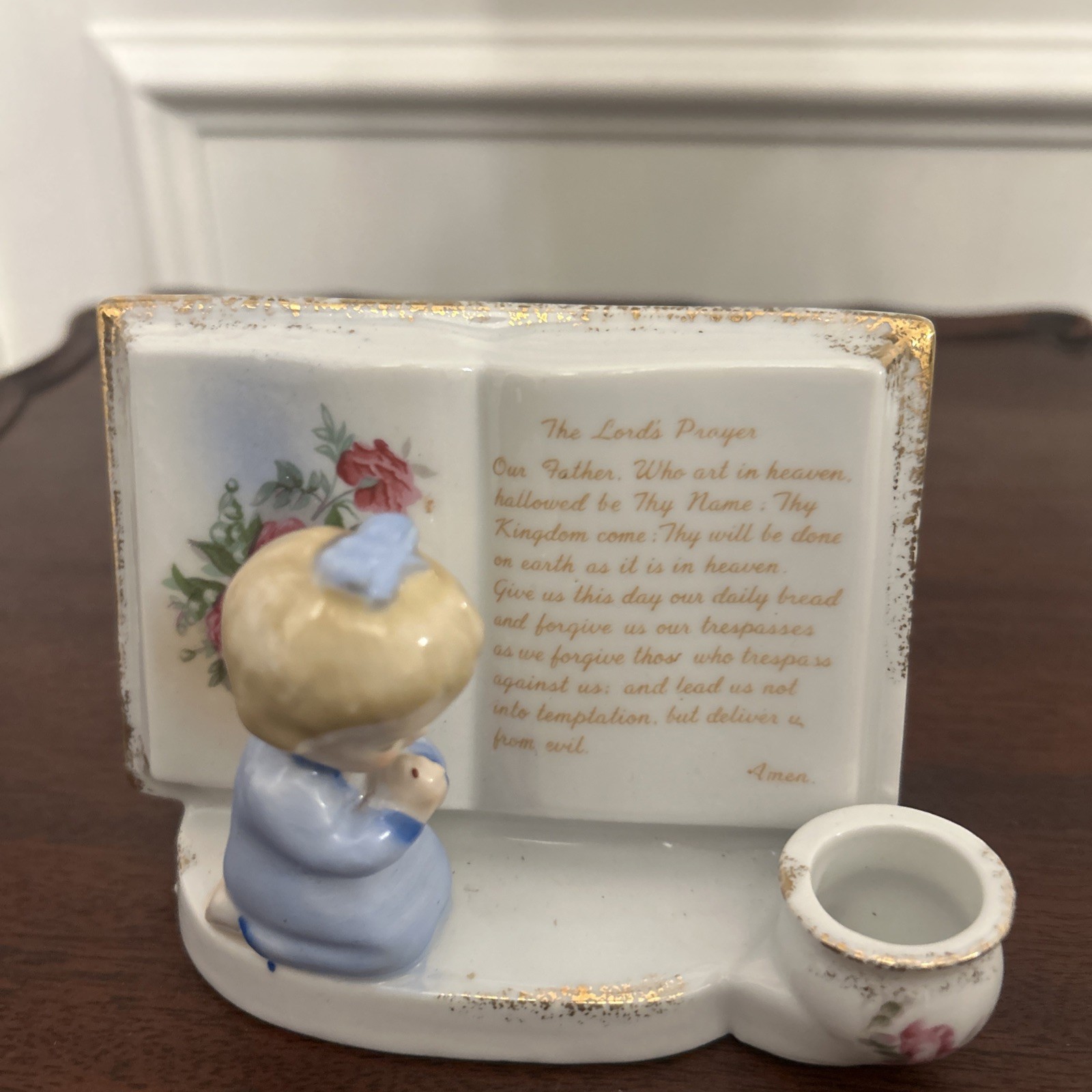 Vintage Kipper And Mann Vase Featuring A Praying Girl