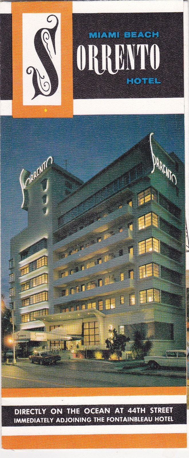 1960\'s The Sorrento Hotel Miami Beach Florida Brochure