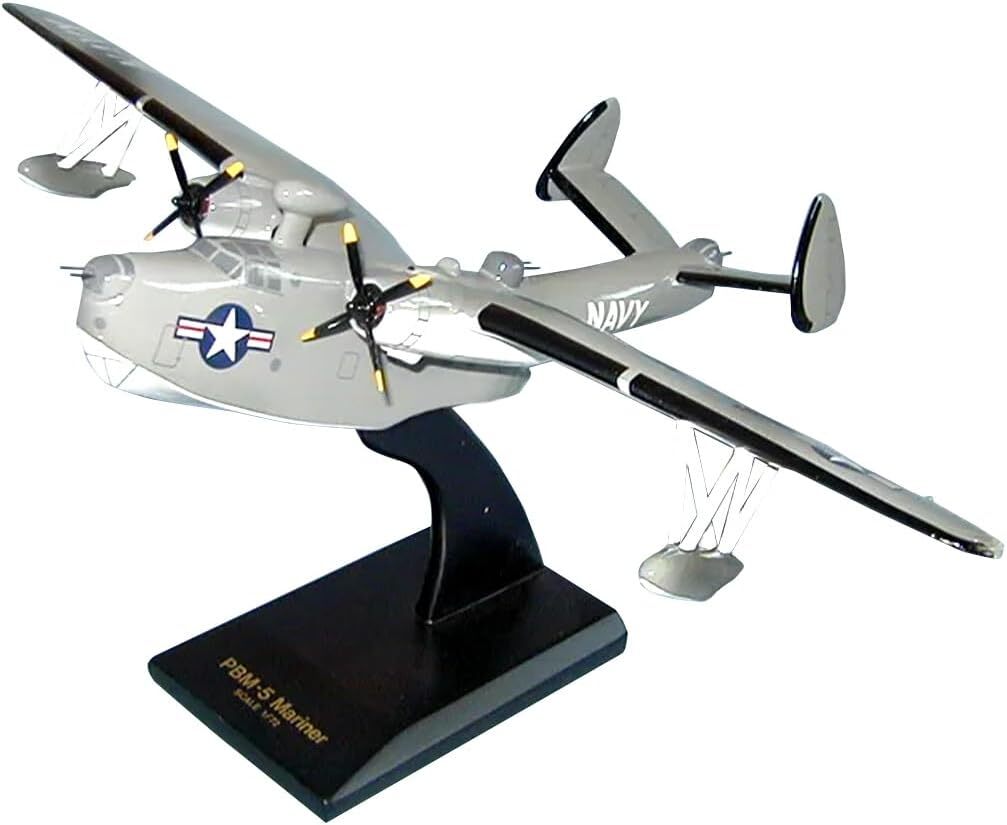 USN Glenn L. Martin PBM-5 Mariner Flying Boat WWII Desk Model 1/72 SC Airplane