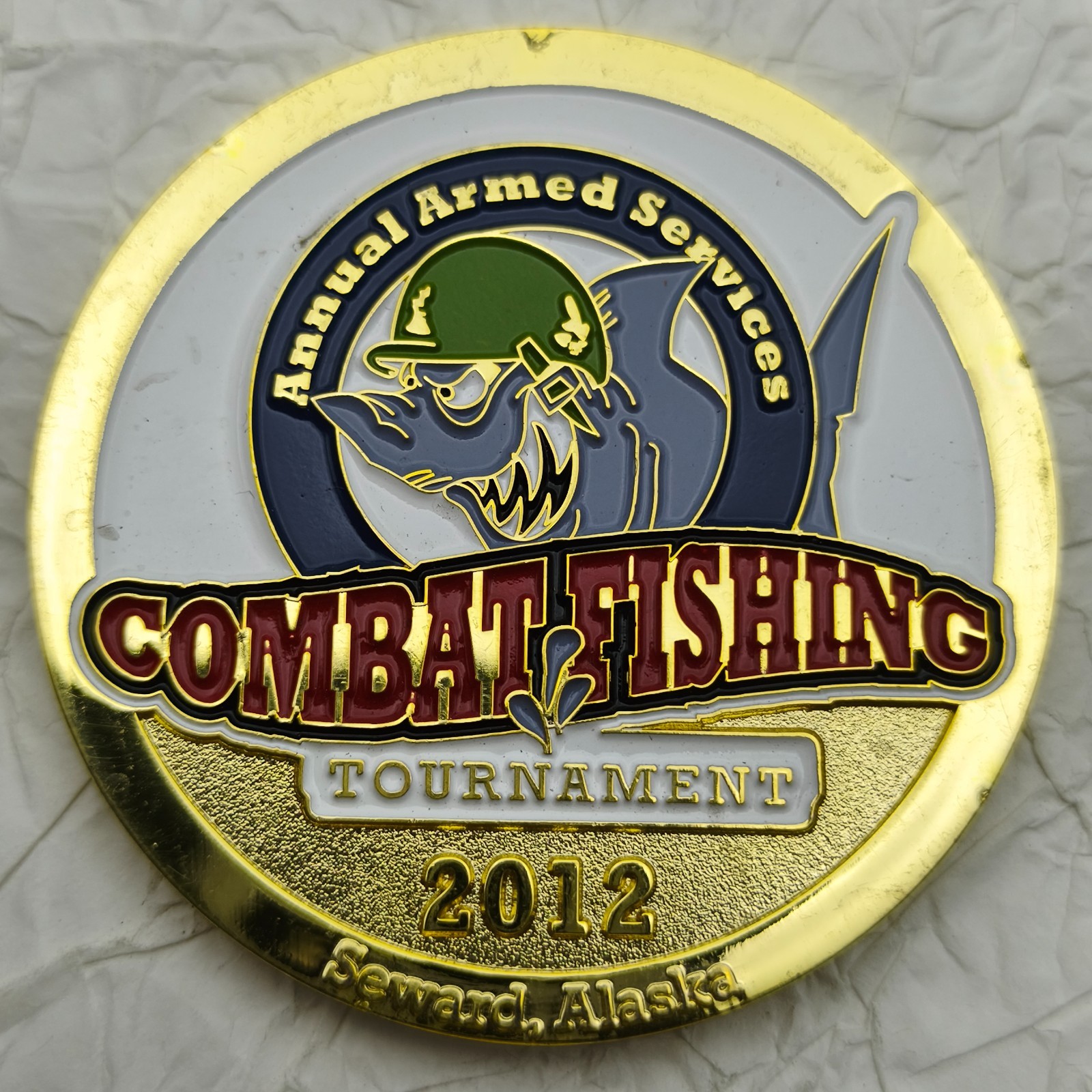 Combat Fishing Tournament Seward Alaska Armed Services Challenge Coin