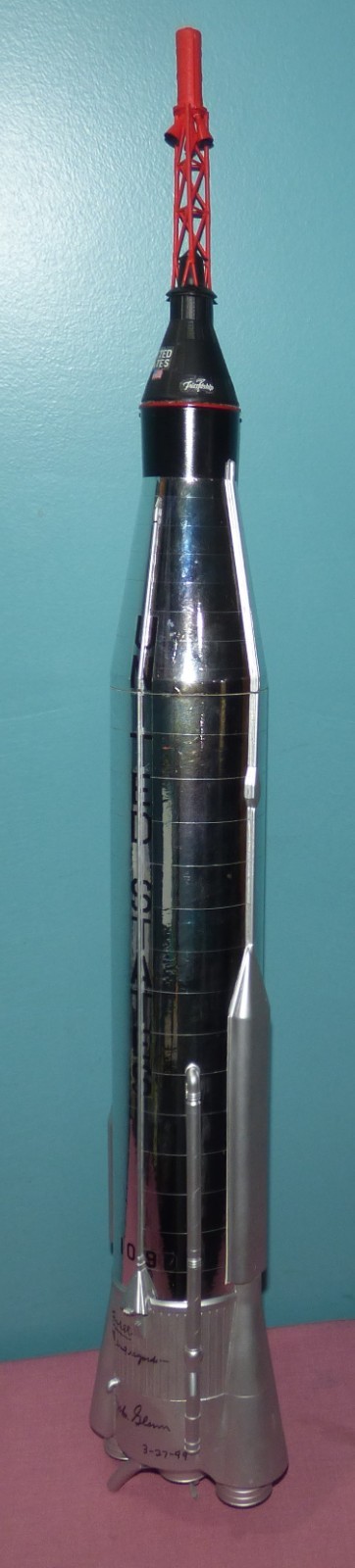 Estes Mercury Atlas Friendship 7 Model Signed by NASA Astronaut John Glenn