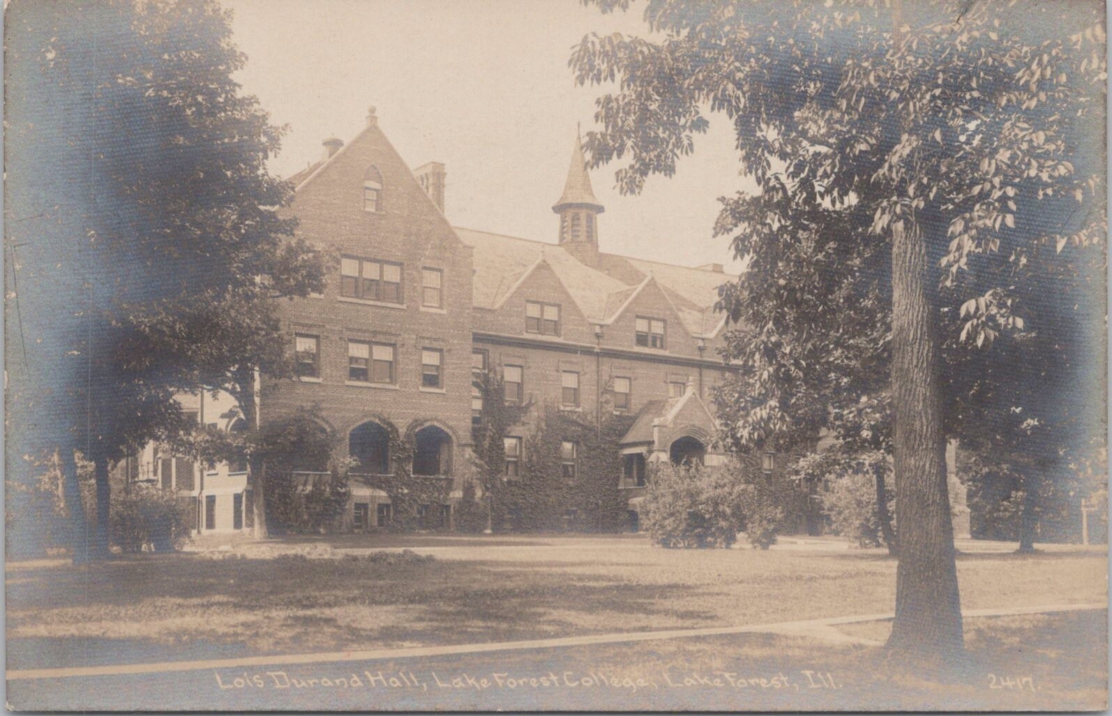 RPPC ** Lake Forest Illinois Lois Durand Hall Lake Forest College early 1900s RPPC ** Lake Forest Illinois Lois Durand Hall Lake Forest College early 1900s