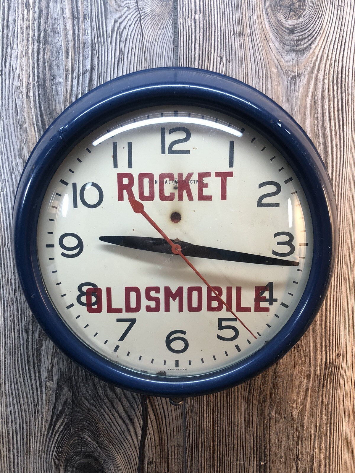 General Electric 2908 Rocket Oldsmobile Custom Made Wall Clock 11''