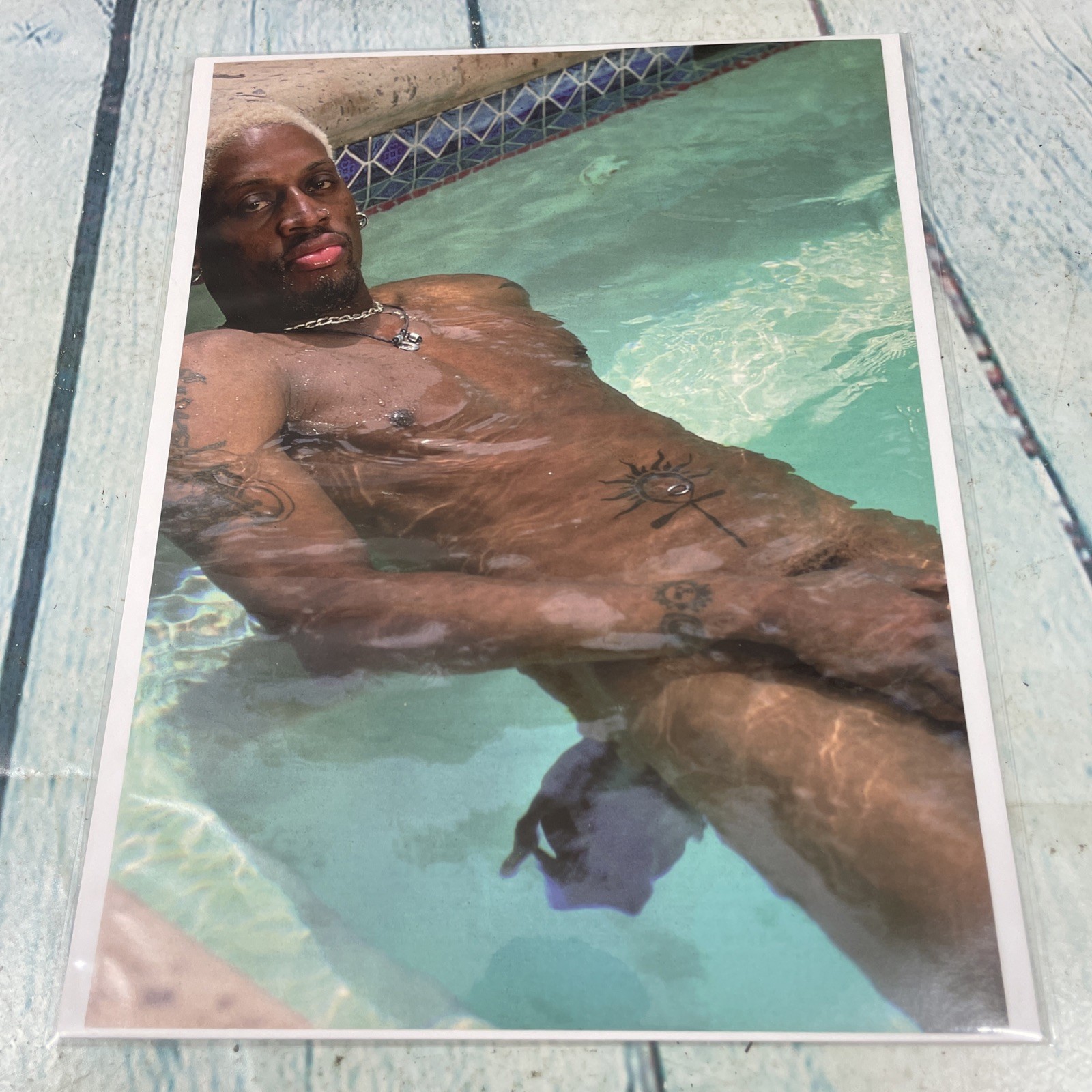 1996 Sexy Dennis Rodman Hot Body Tattoo Vtg Print Ad/Poster Pinup Magazine Page