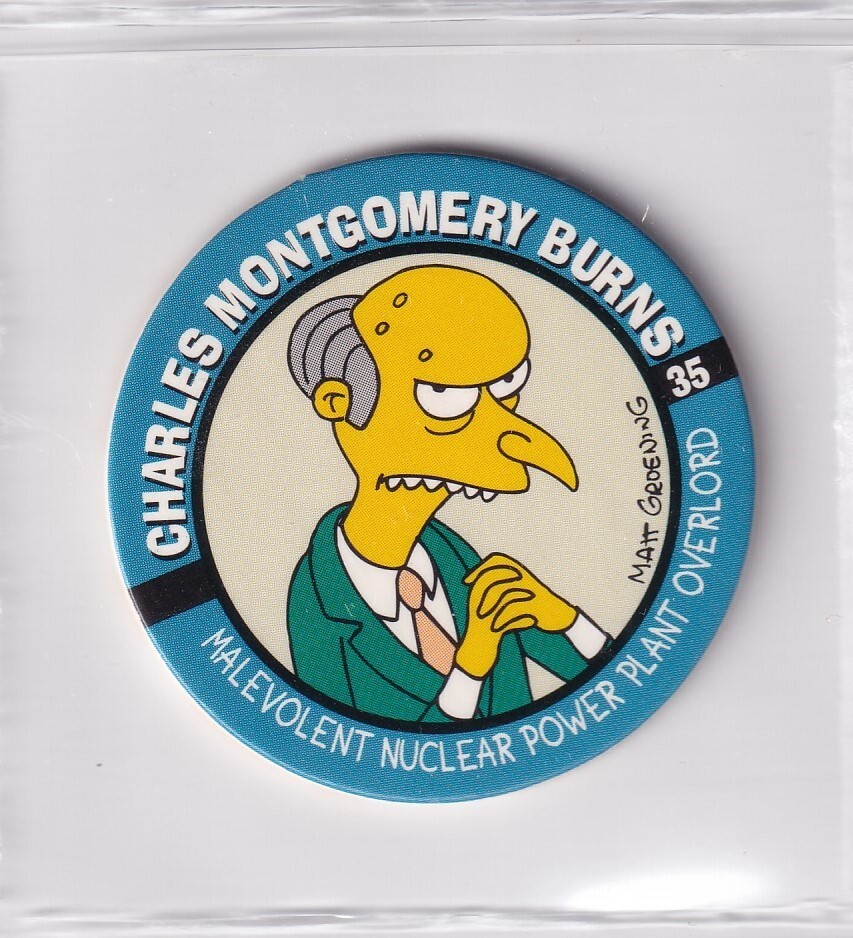 Mr Charles Montgomery Burns 1994 The Simpsons Skybox Pog #35