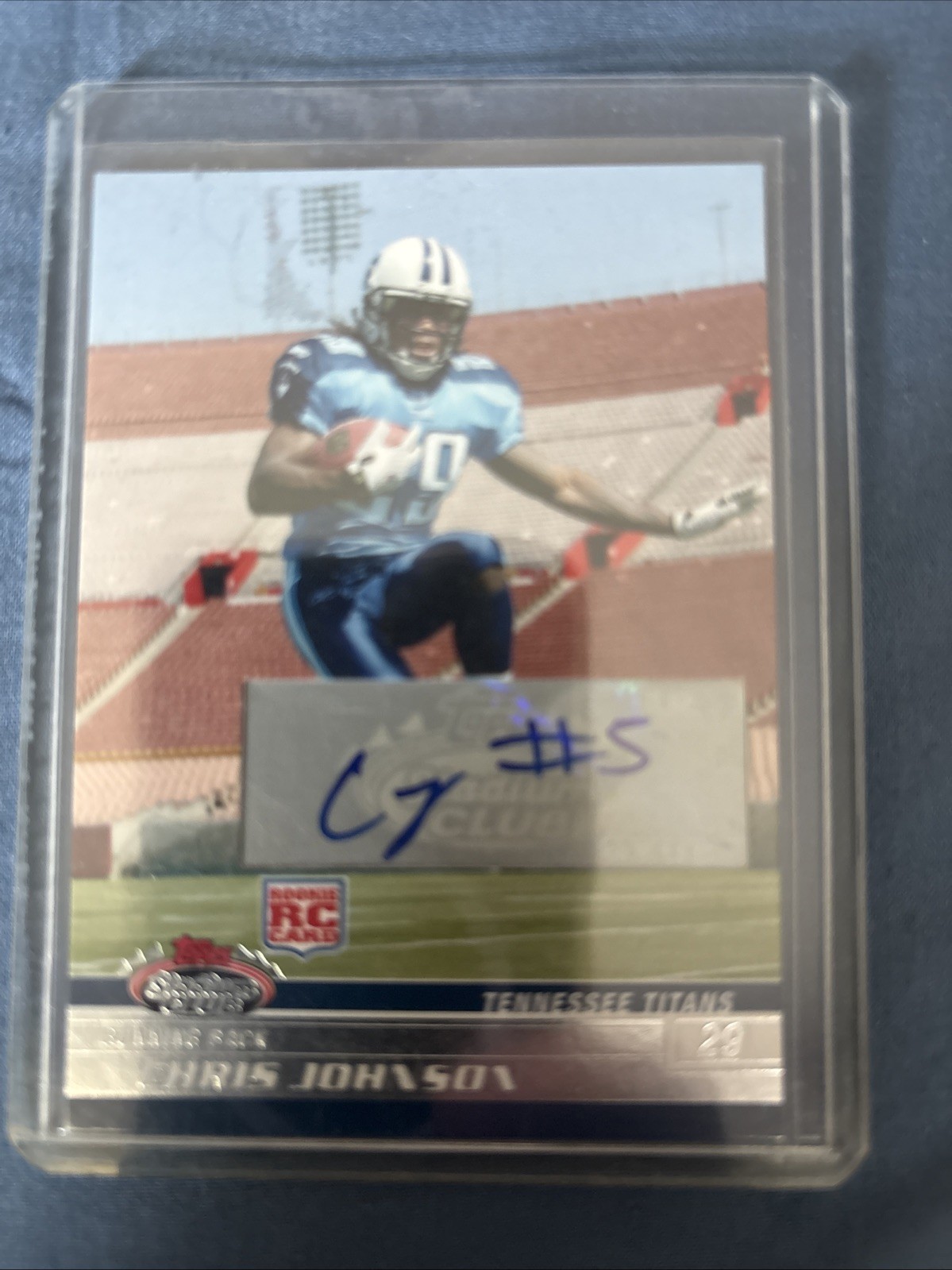 ✅2008 Topps Stadium Club Rookie Auto Chris Johnson #117 (RC) CJ2K Autograph✅