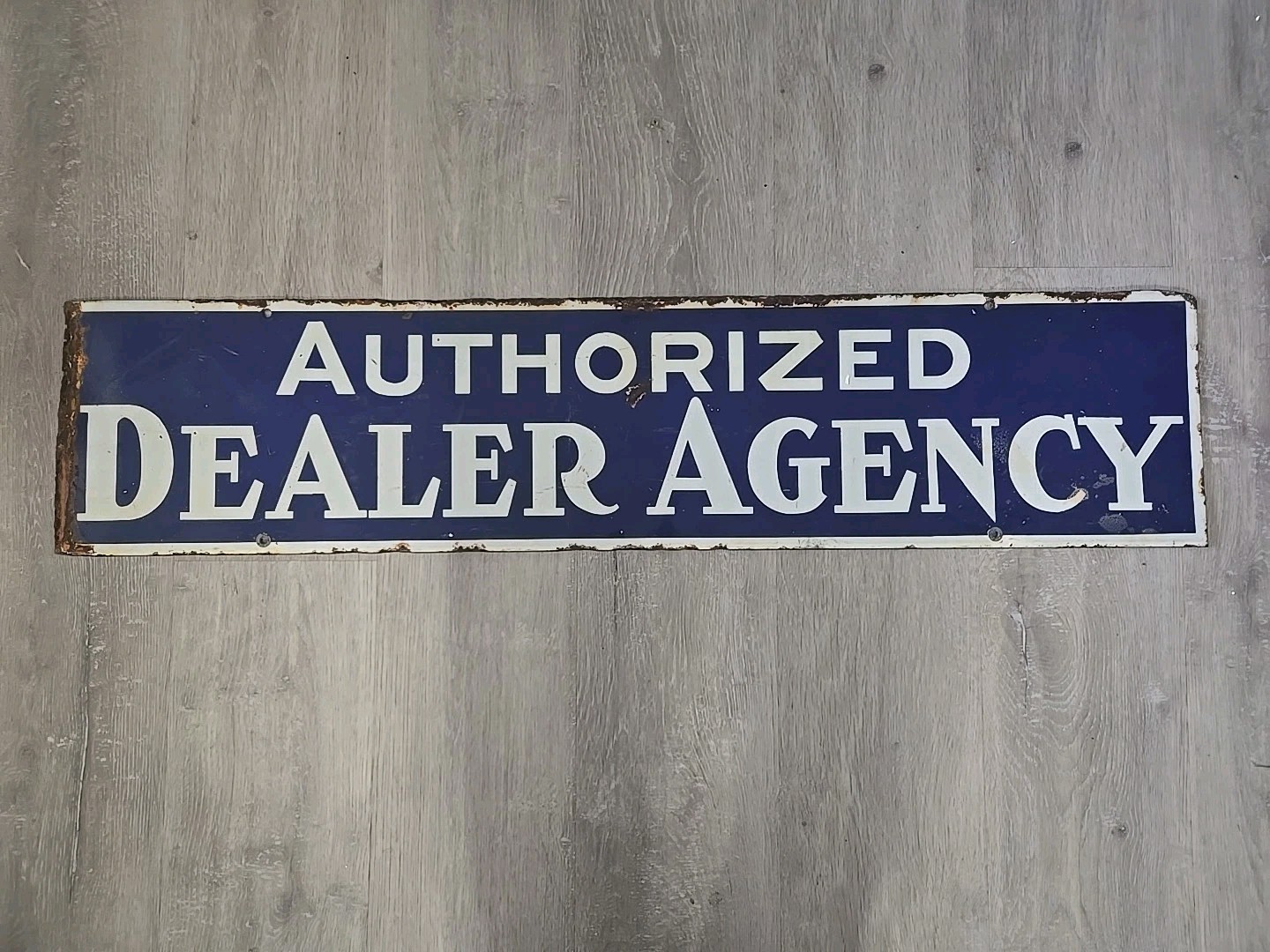 VINTAGE ORGINAL AUTHORIZED DEALER AGENCY PORCELAIN SIGN 40 \