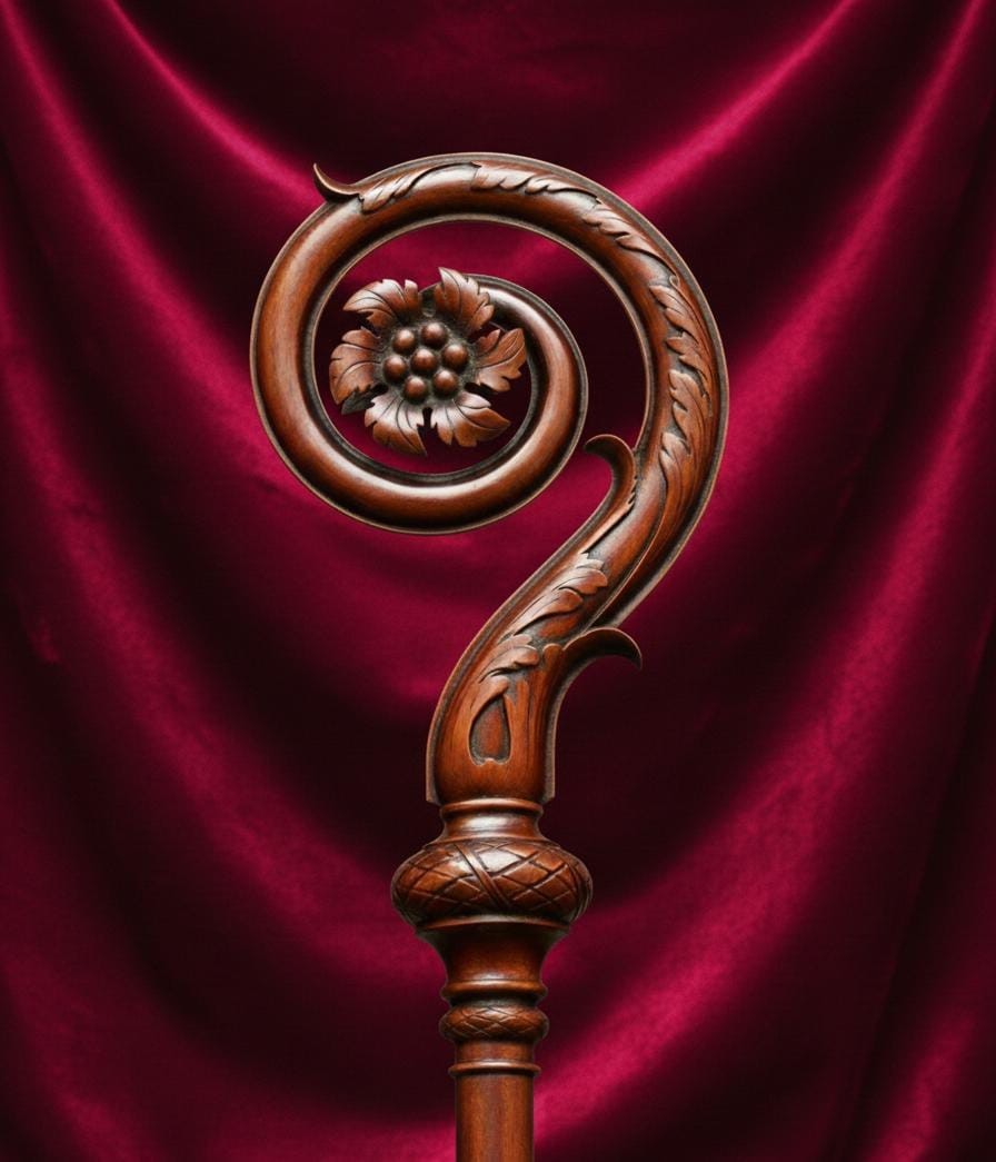 Wooden CROZIER Bishop Staff Crosier Quality Craftsmanship, 72
