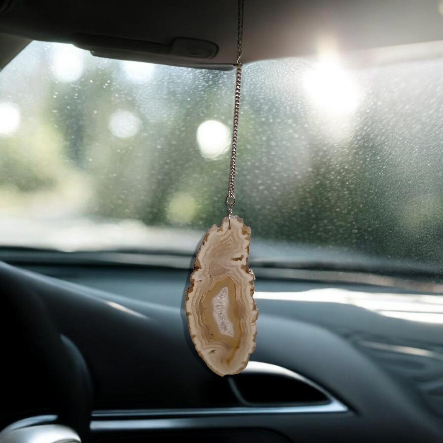 Brazilian Agate Vehicle Ornament, Decorative Crystal, One Of A Kind Brazilian Agate Vehicle Ornament, Decorative Crystal, One Of A Kind