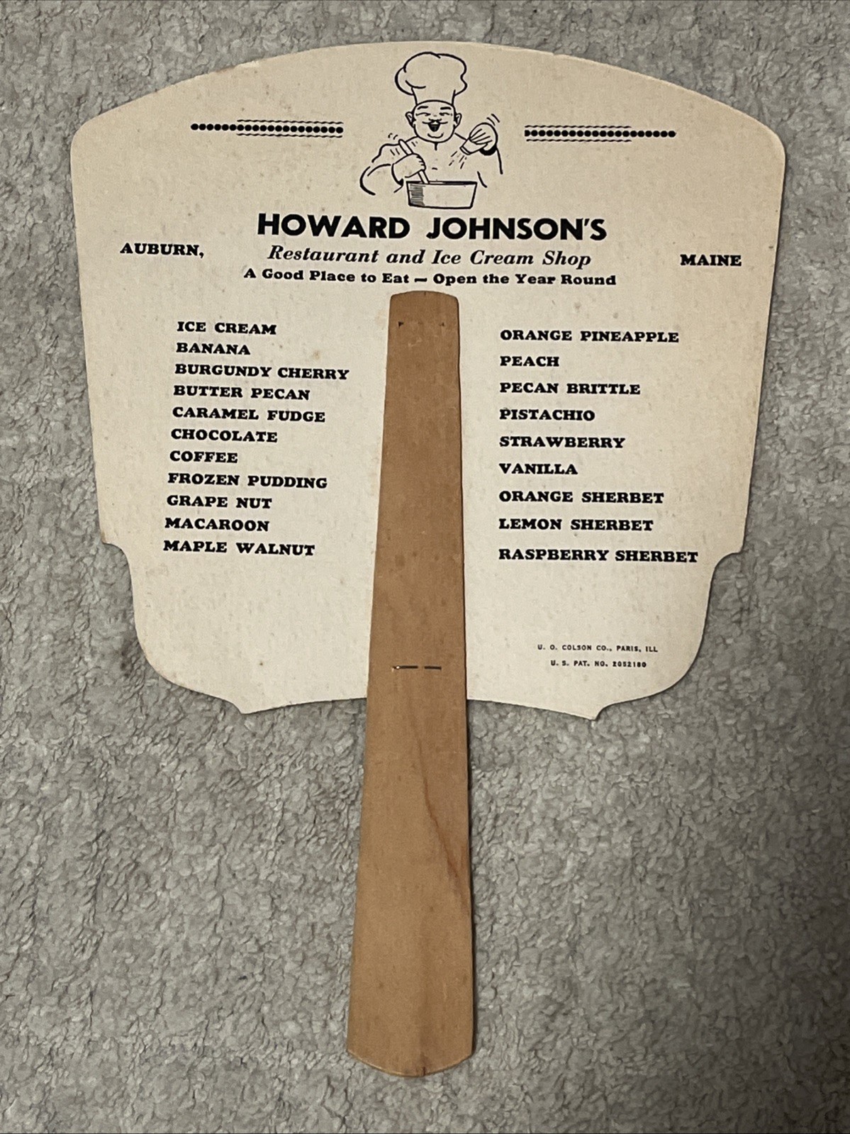 Vintage Howard Johnson’s Restaurant Advertising Fan