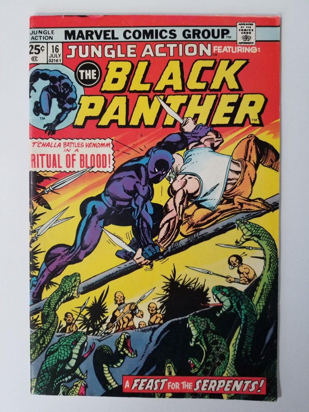 Black Panther Jungle Action 16 Marvel Comics Bronze Age 1975 