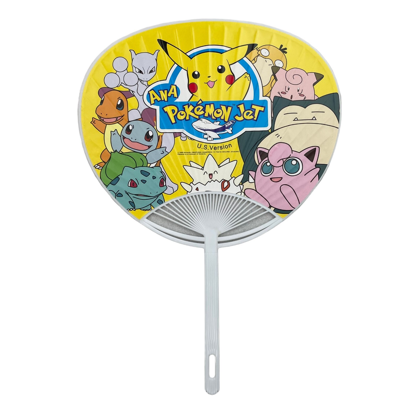 Pokemon Promo ANA Airlines Jet Fan (US Version) All Nippon Airways 1999 Nintendo