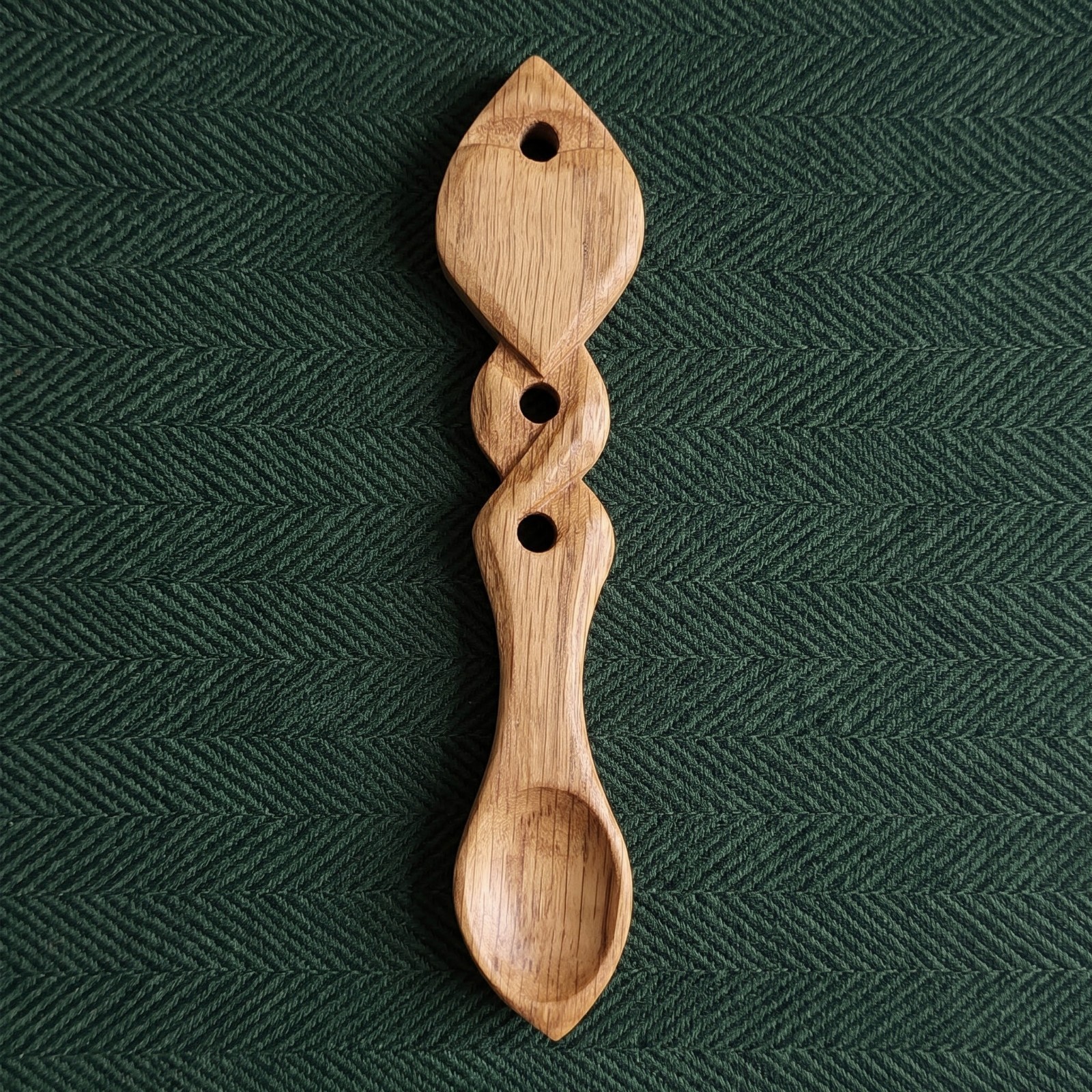 Vtg Wood Welsh Love Spoon Heart Traditional Hand Carved Folk Art Primitive Light
