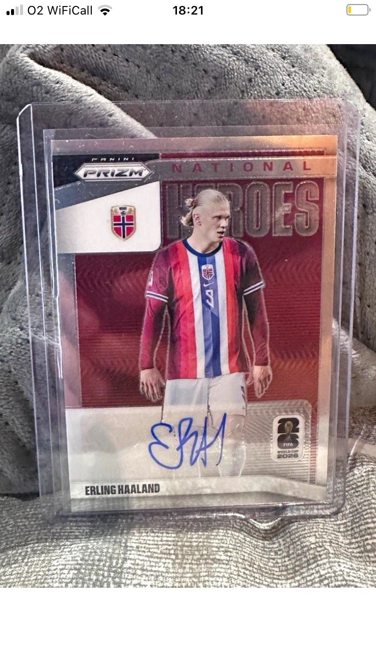 2026 Panini Prizm World Cup Erling Haaland National Heroes Auto Norway 