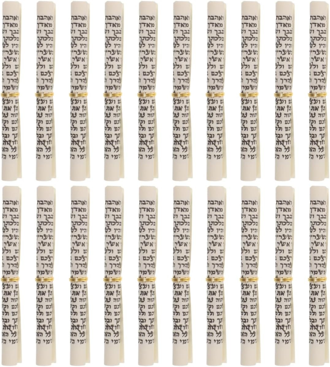 20PCS Kosher Hebrew Mezuzah Scrolls Mini Jewish Door Blessing Paper Inserts