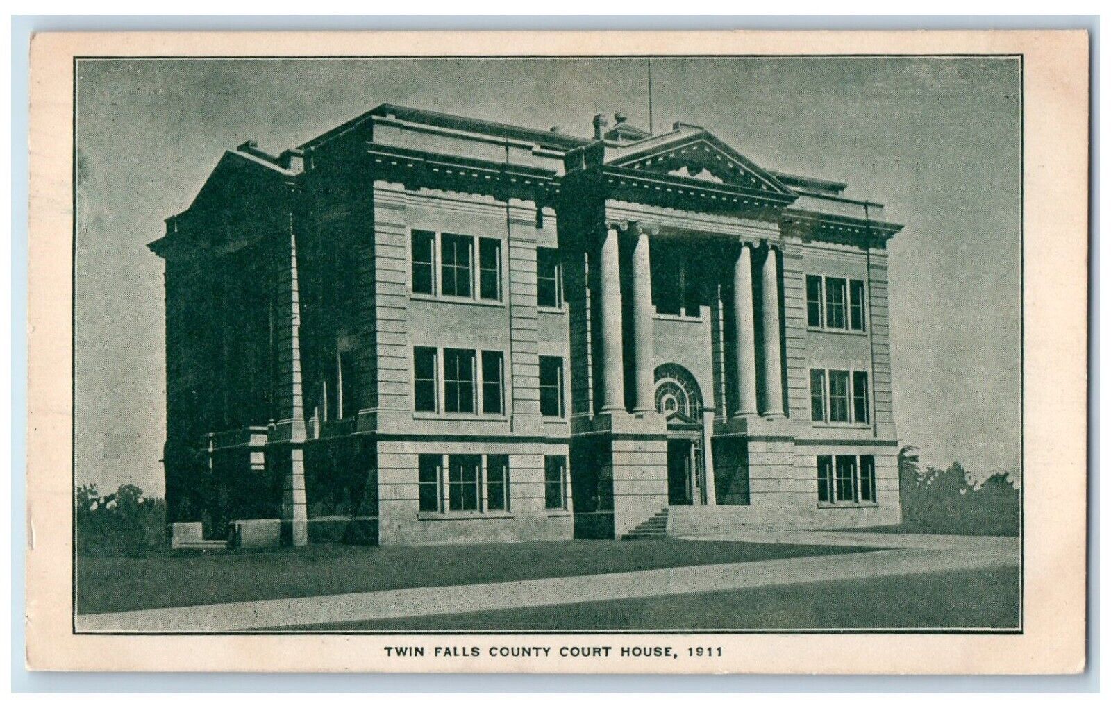 Twin Falls Idaho Postcard Twin Falls County Court House Building Exterior 1911