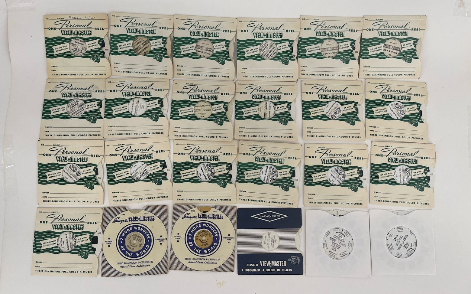Vintage View-Master Reel Lot 24 Disneyland EPCOT Noahs Ark NY Worlds Fair  #68