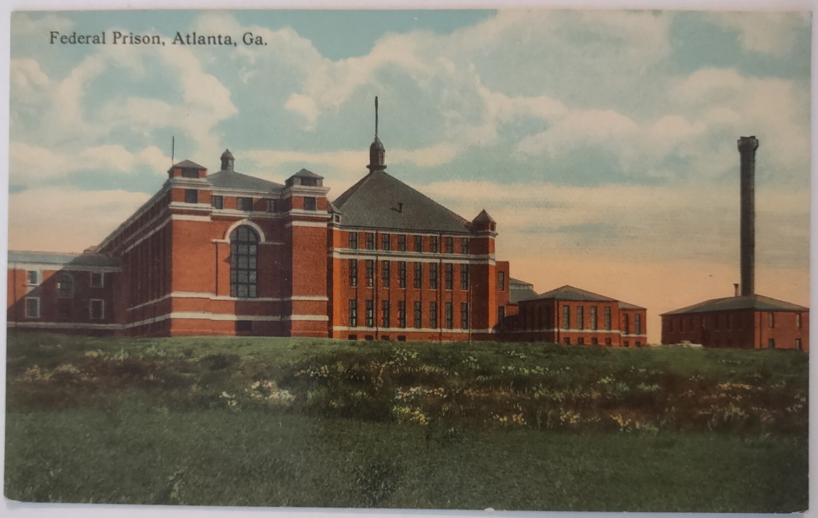 Vintage Postcard Federal Prison Atlanta Georgia 1913 AA27
