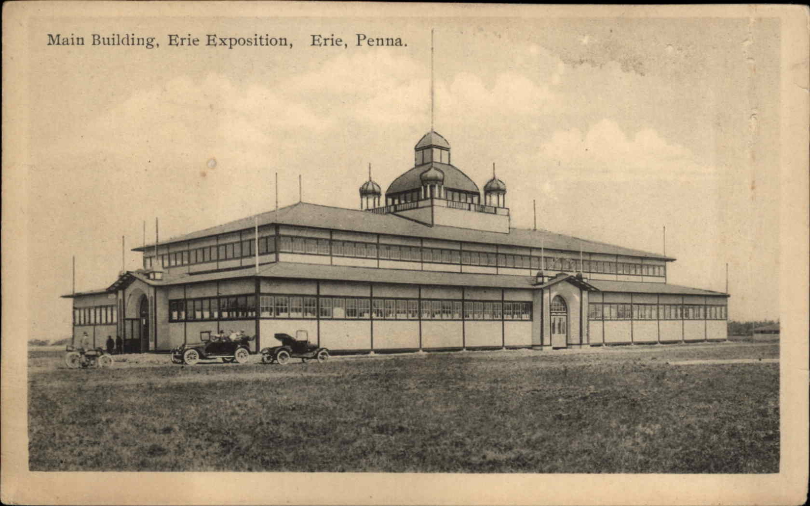 Erie Pennsylvania PA Exposition Main Building c1910 Vintage Postcard