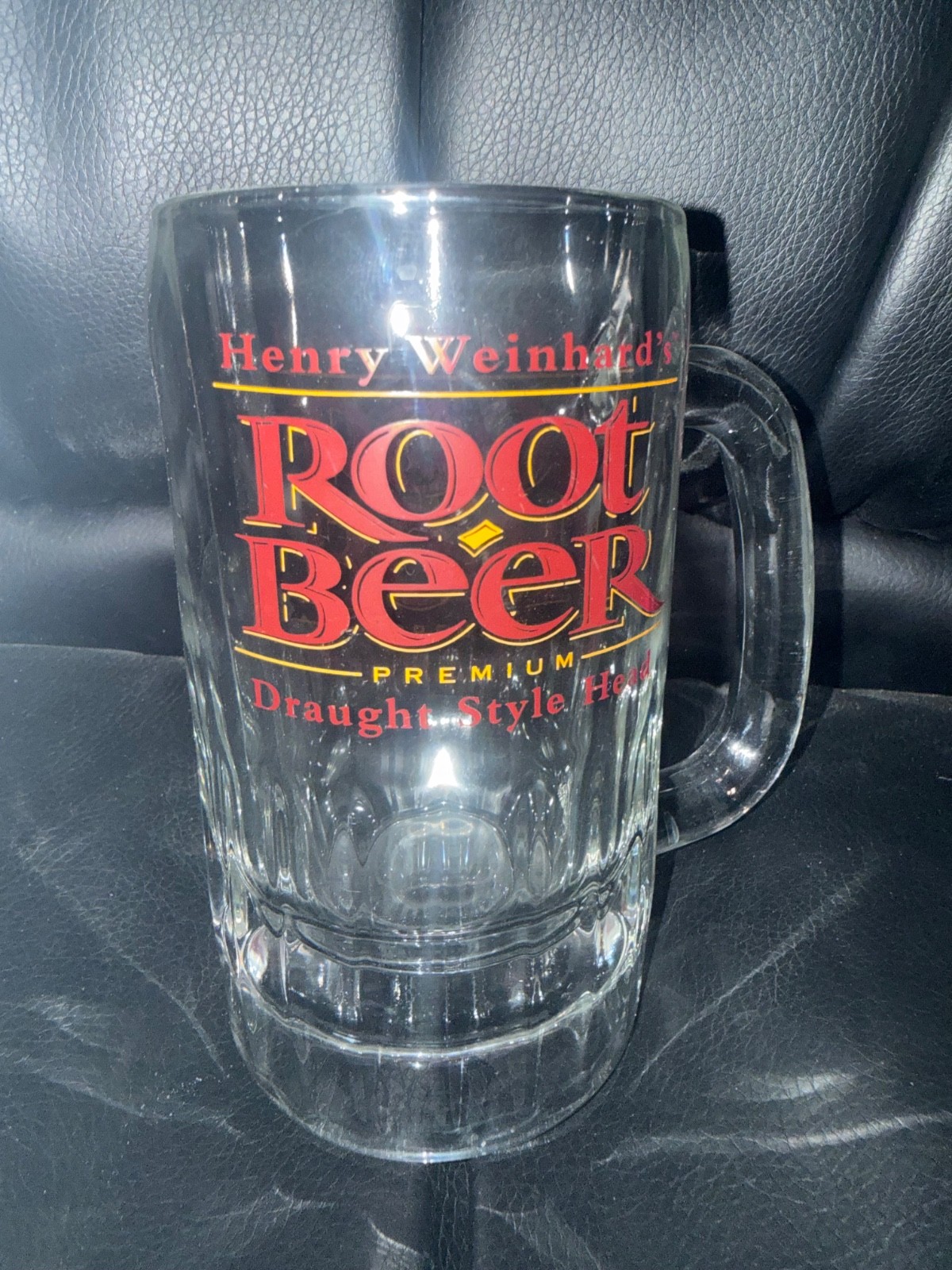 ⁠Vintage Henry Weinhards Premium Draught Style Root Beer Glass Stein Mug Barware