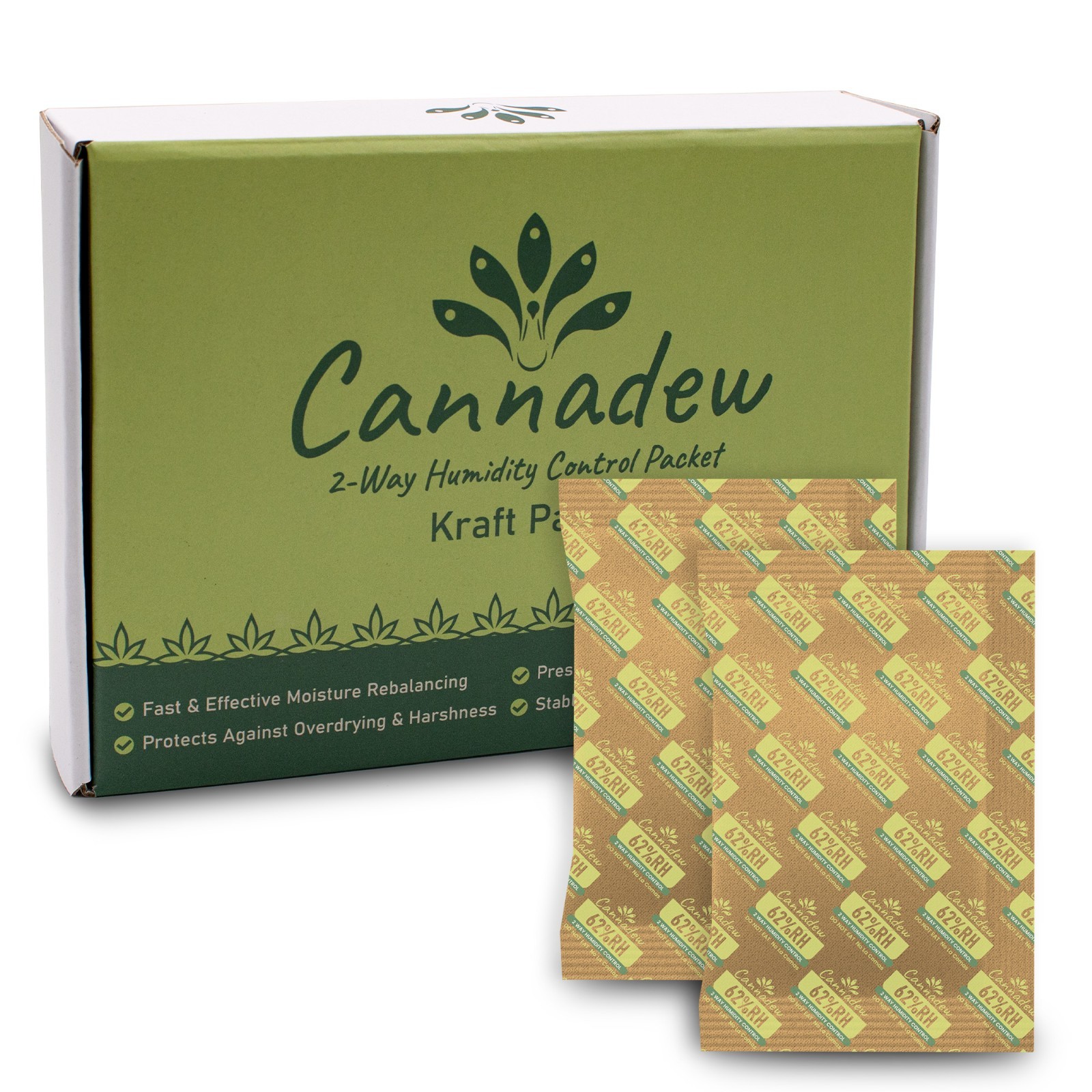 62% RH 60Gram (5 Pack) Kraft Paper Two-Way Humidity Control Packets