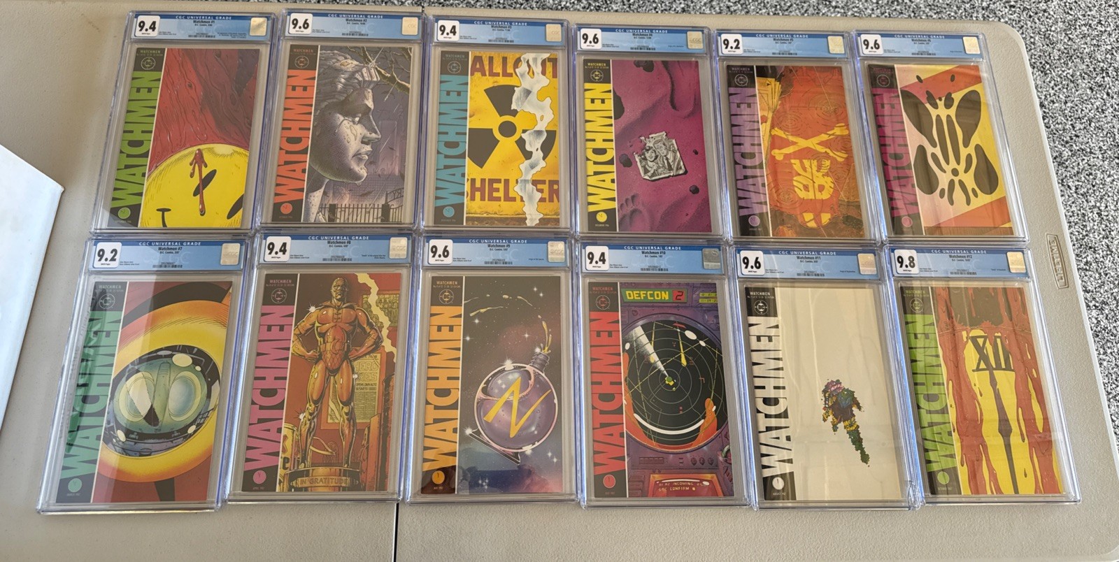 Watchmen  #1-12 (DC 1986) Full set CGC  All w/White pages - 2 Have Cracks
