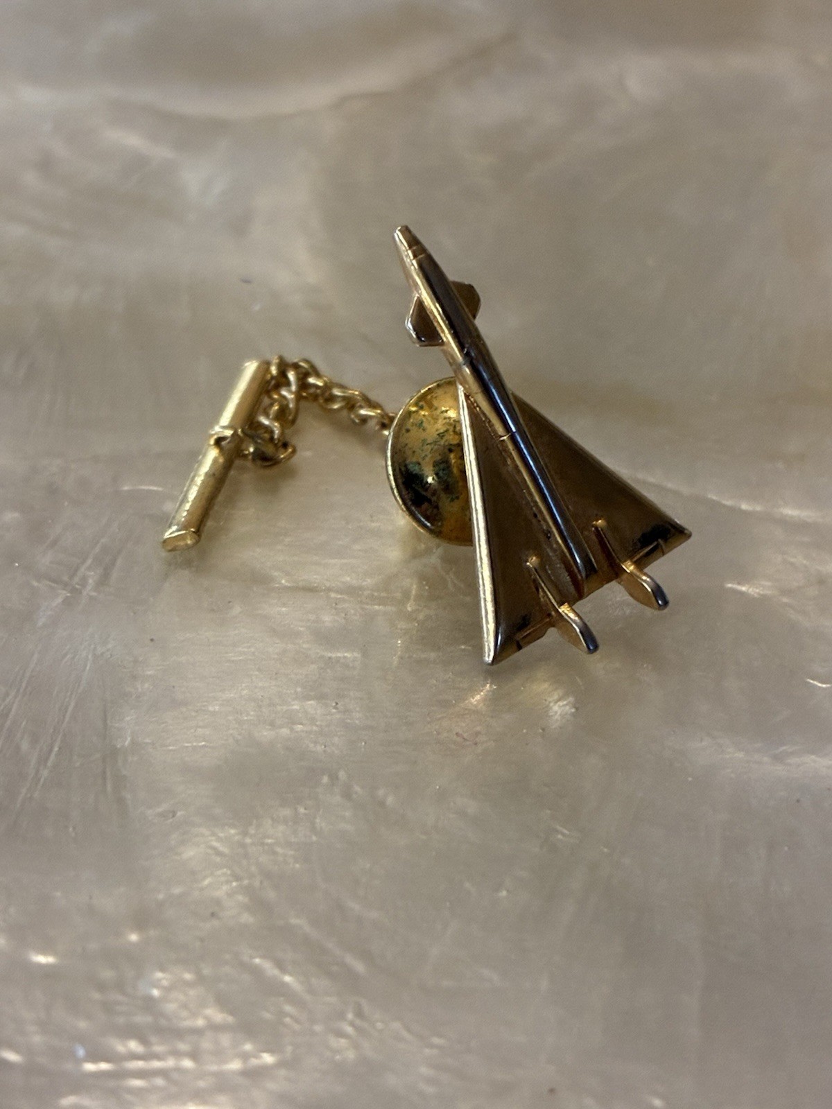 Vintage XB-70 Valkyrie Gold Tone Tie Tac — Don “Curly” Landis NASA Archive