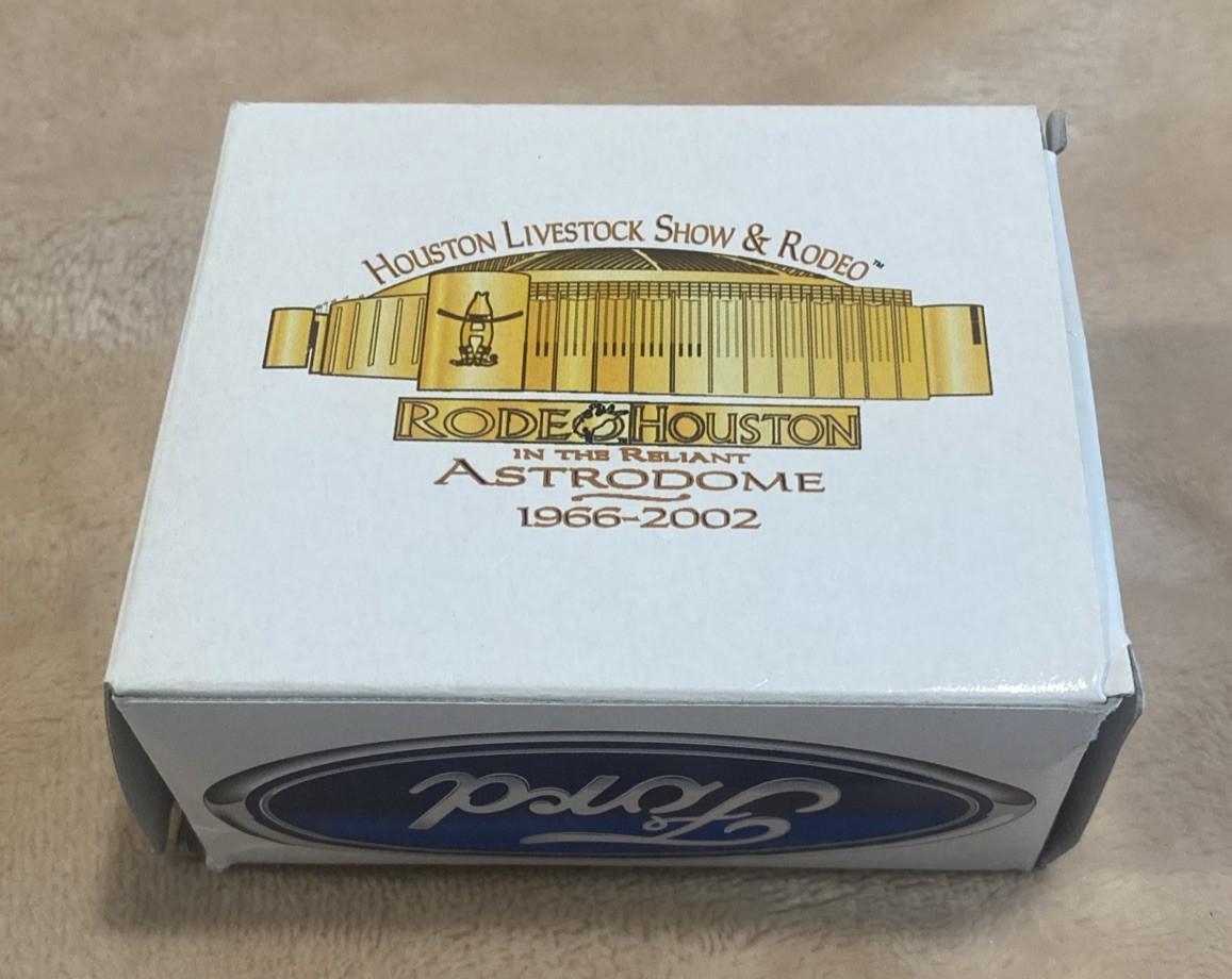 1966 - 2002 Houston Livestock Show & Rodeo In Astrodome Lapel Pin NIB 1966 - 2002 Houston Livestock Show & Rodeo In Astrodome Lapel Pin NIB