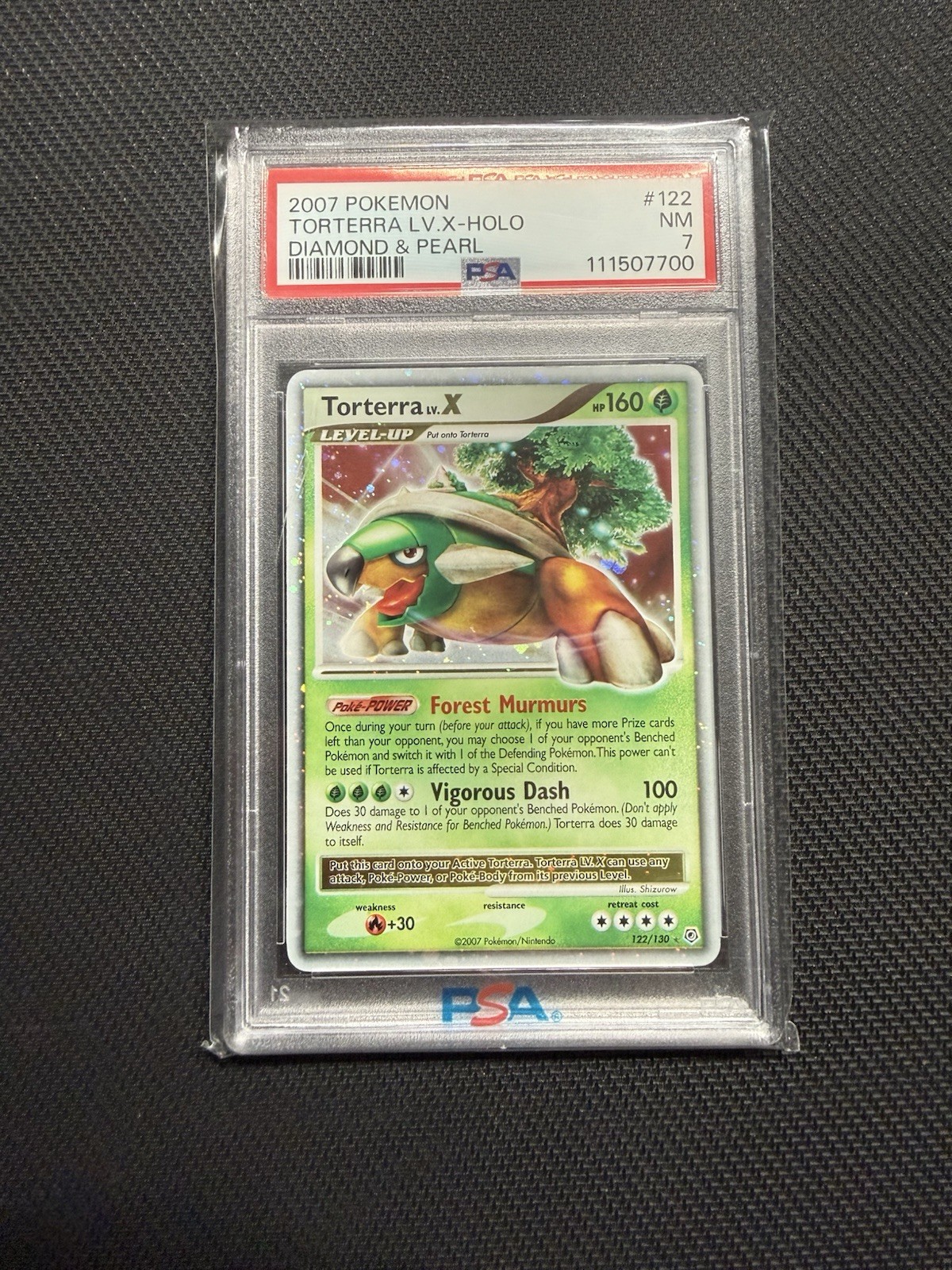 Torterra LV.X 122/130 Diamond & Pearl 2007 Holo PSA 7 NM Pokémon